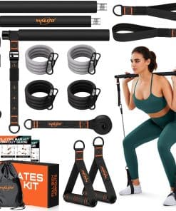 Kit de Barra de Pilates con Bandas de -Negro