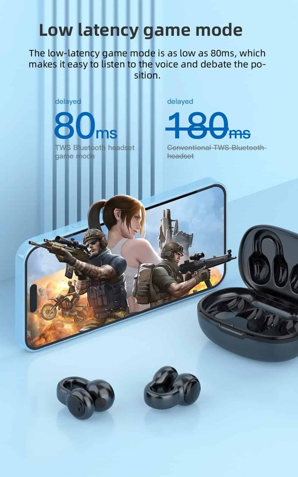 Audífonos de oído abiertos anbaole, Auriculares -Blanco - Imagen 7