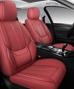 Fundas de asiento de automóvil de cuero NUNIVAK con