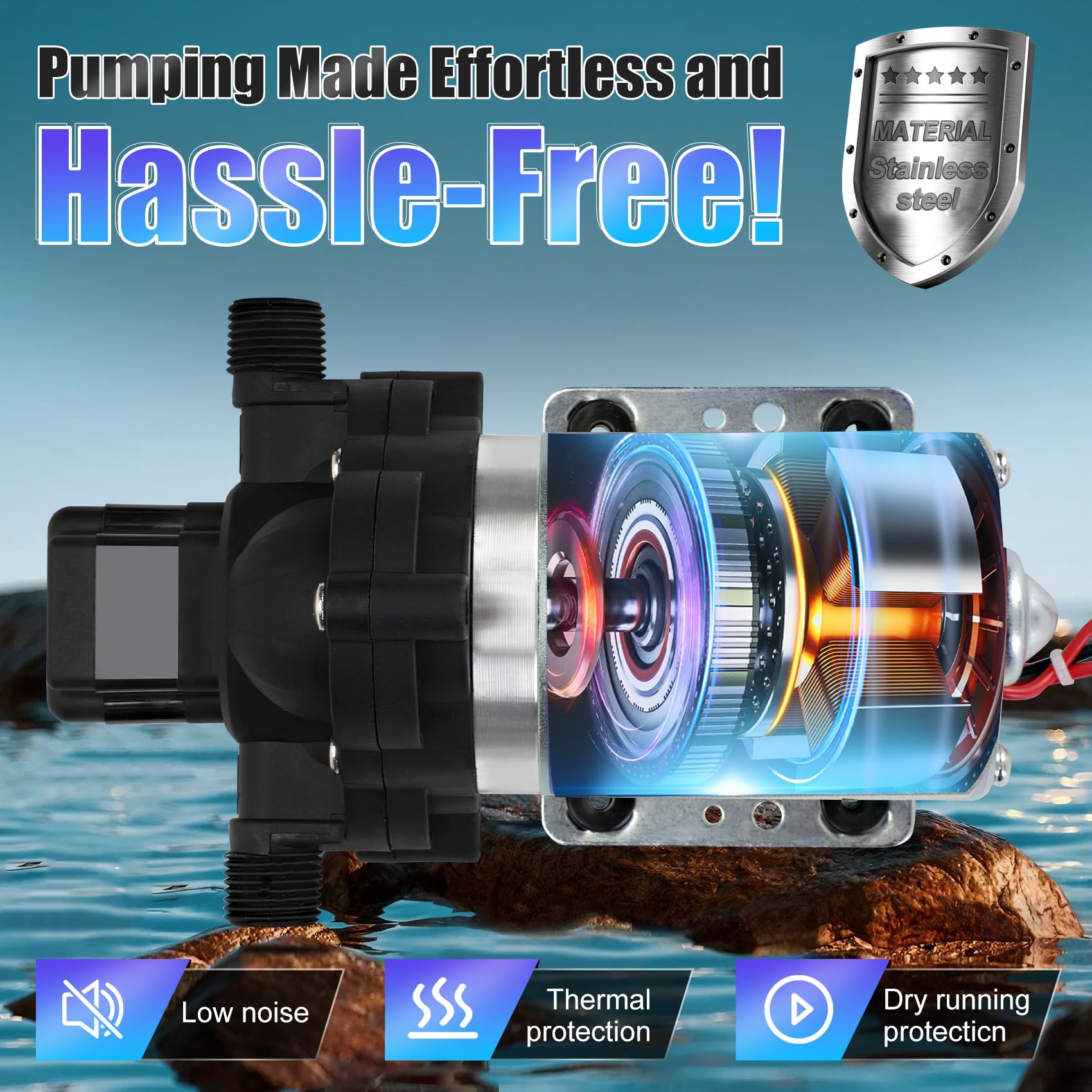 BOMBA DE AGUA PARA RV, 2088-313-145 Bomba de Agua Fresca, - Imagen 5