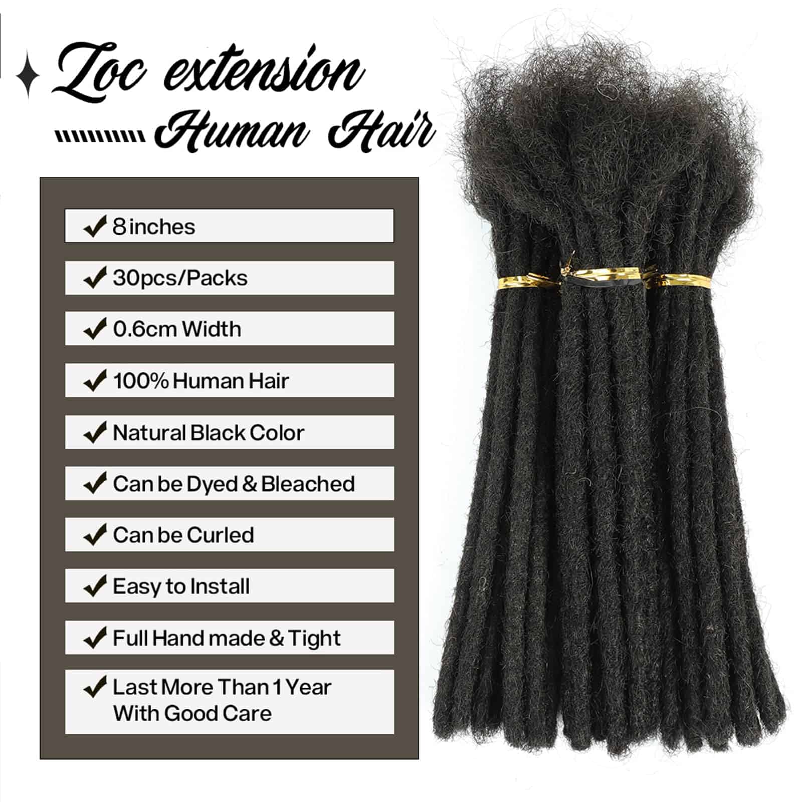 Extensiones de Rastas de Cabello Humano de -1B - Imagen 3