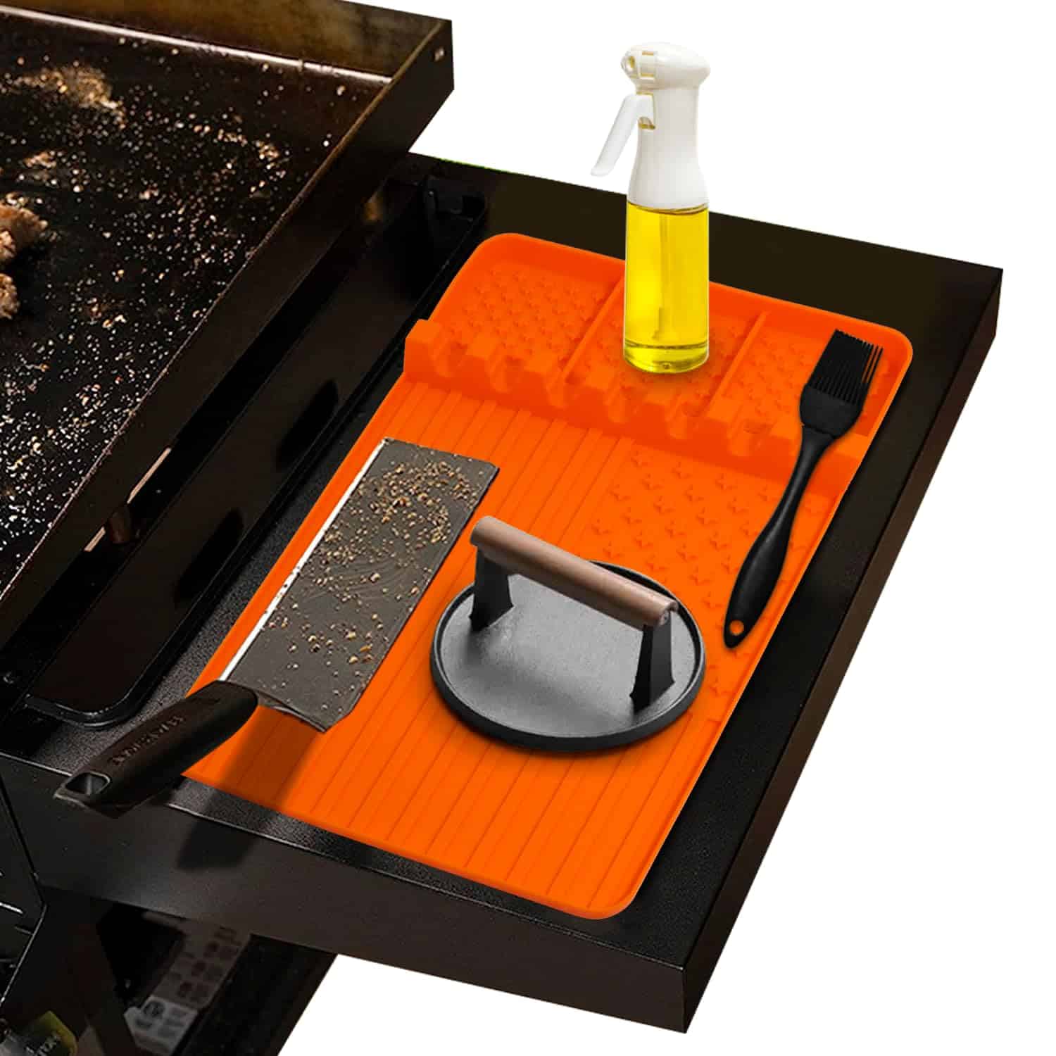 2 Piezas de Tapetes de Silicona para Utensilios de Parrilla