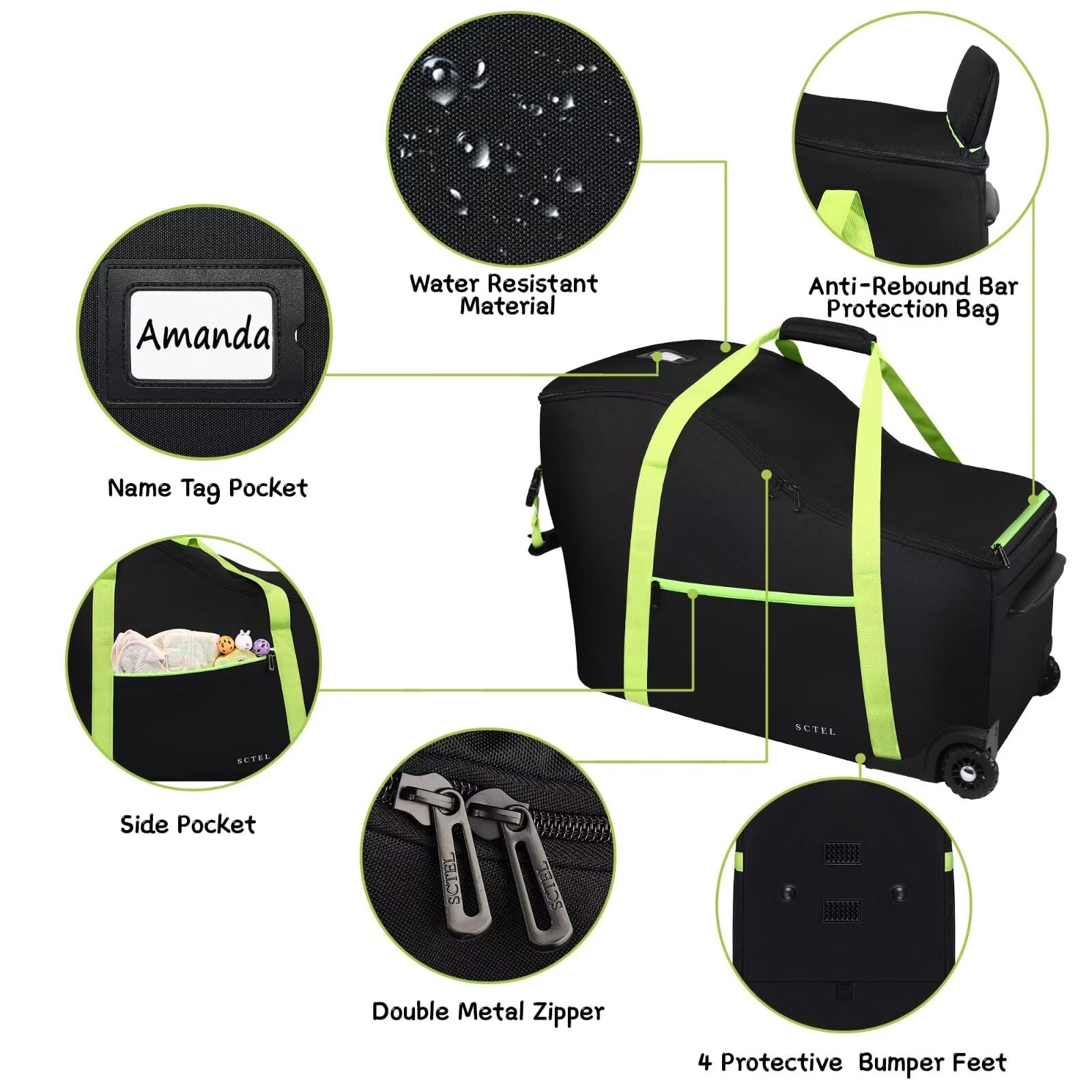 Bolsa de Viaje para Asiento de Coche para Bebé SCTEL Ajuste - Imagen 6