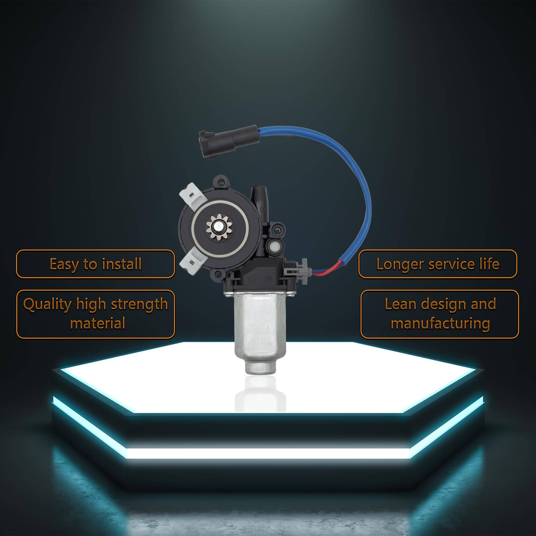 Motor de ventana eléctrico de 2 pasadores trasero izquierdo - Imagen 6