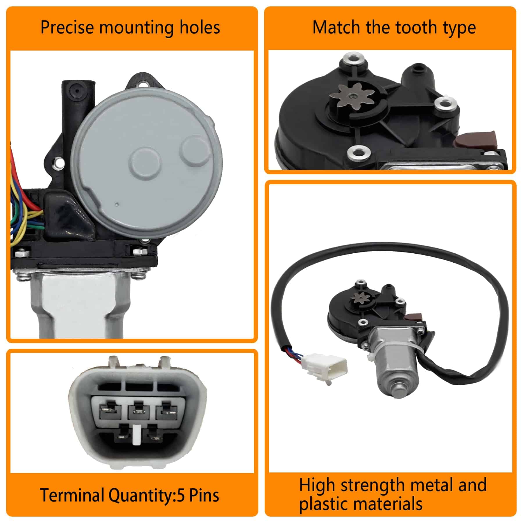 Motor de ventana eléctrica delantero izquierdo del - Imagen 5