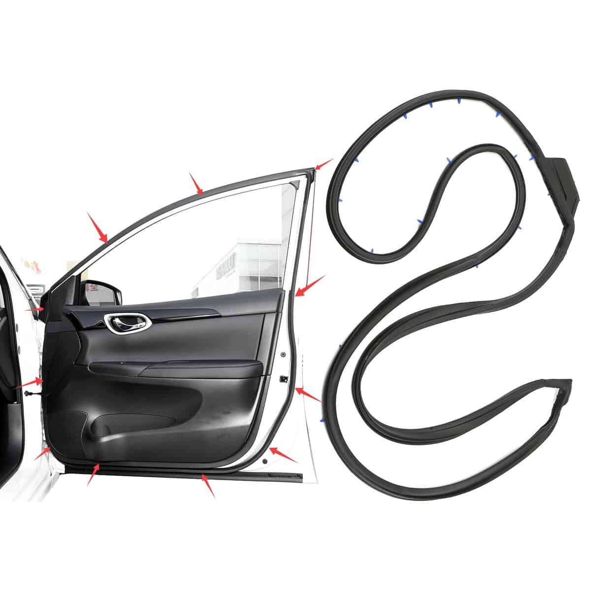 Sello de Goma para Puerta de Repuesto -Negro