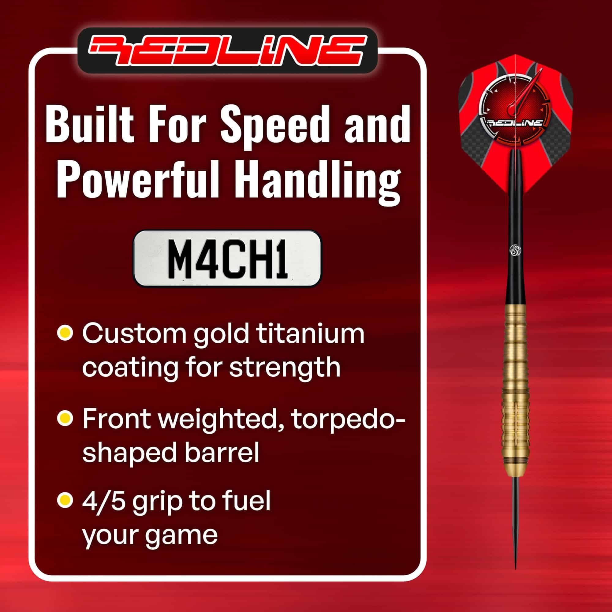 Juego de dardos profesionales Shot! Darts Redline M4CH1 80% - Imagen 3