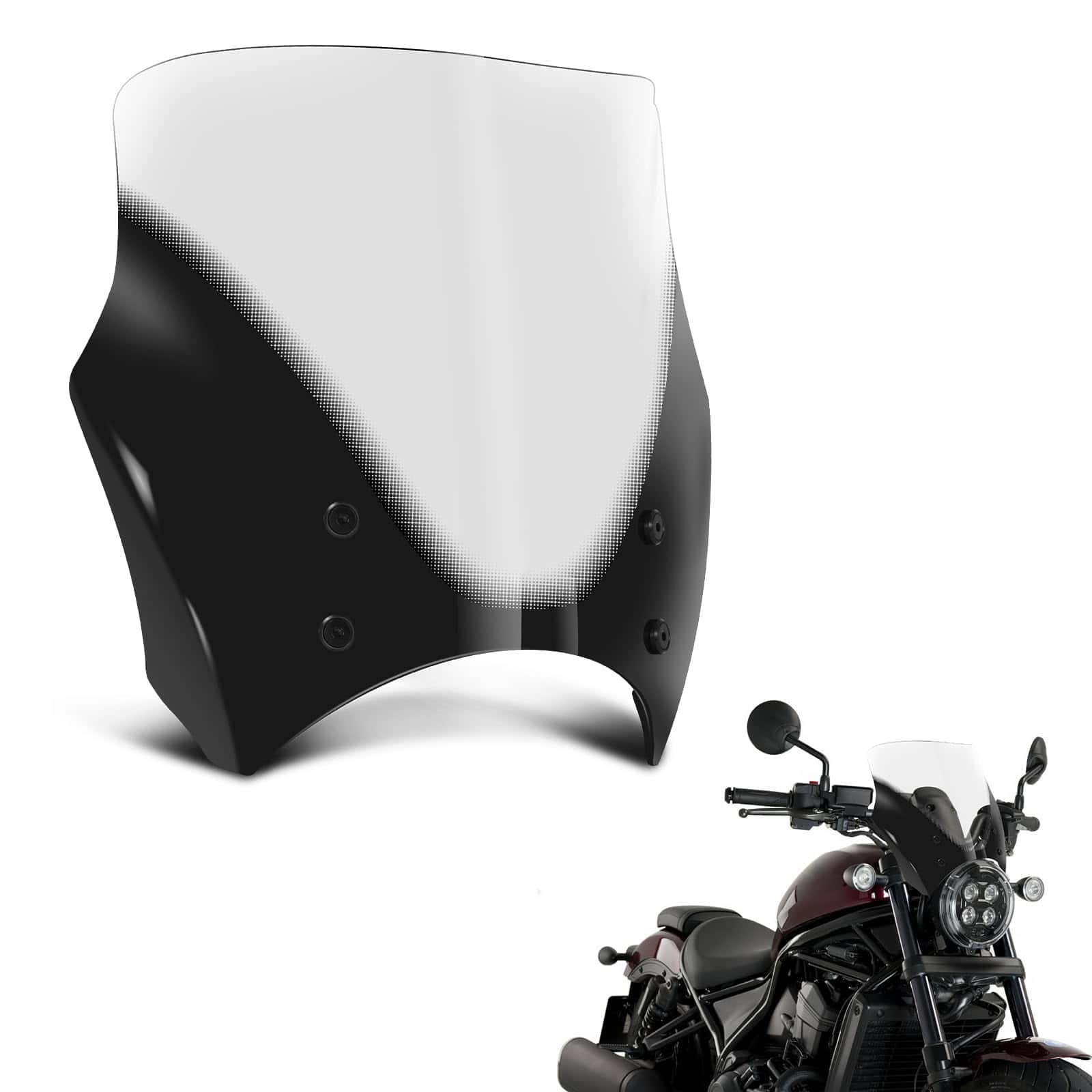 Deflector de viento para parabrisas de motocicleta VASTMT