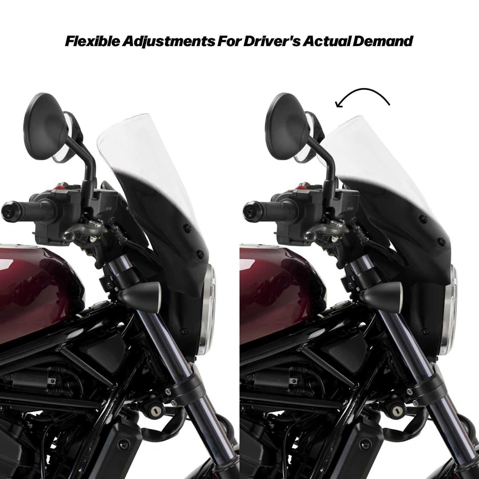 Deflector de viento para parabrisas de motocicleta VASTMT - Imagen 5