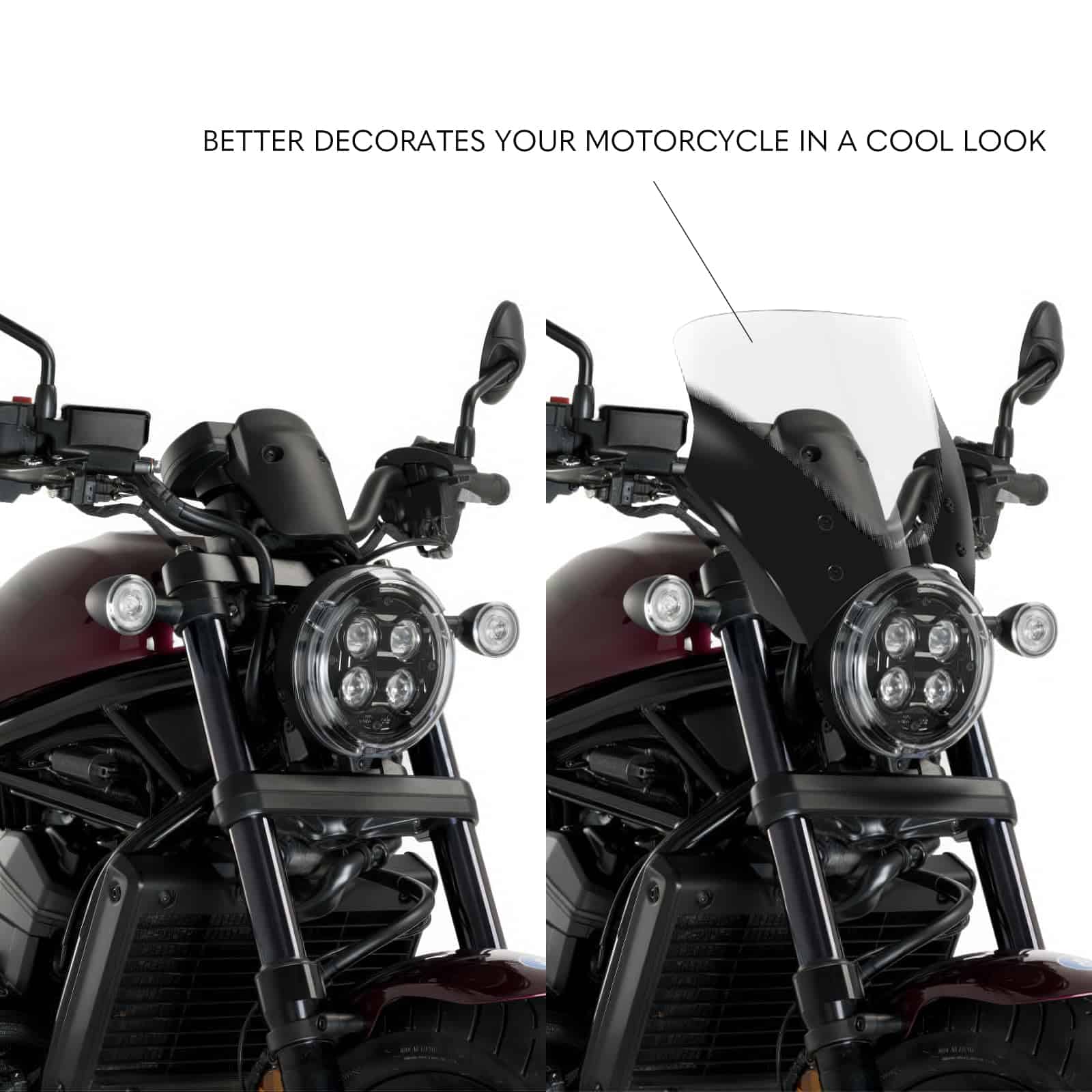 Deflector de viento para parabrisas de motocicleta VASTMT - Imagen 6