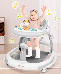 Andador para bebés con ruedas, música y frenos - Andador