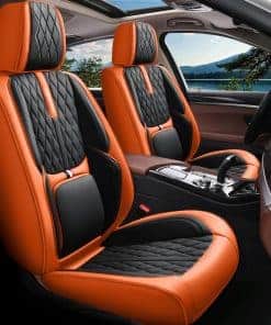 LGOSG Fundas de Asientos de Auto de Cuero Cómodas para