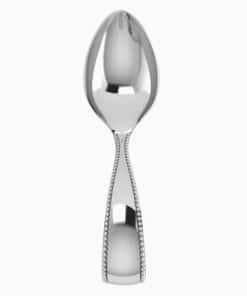 Cuchara de alimentación con bucle de cuentas de plata