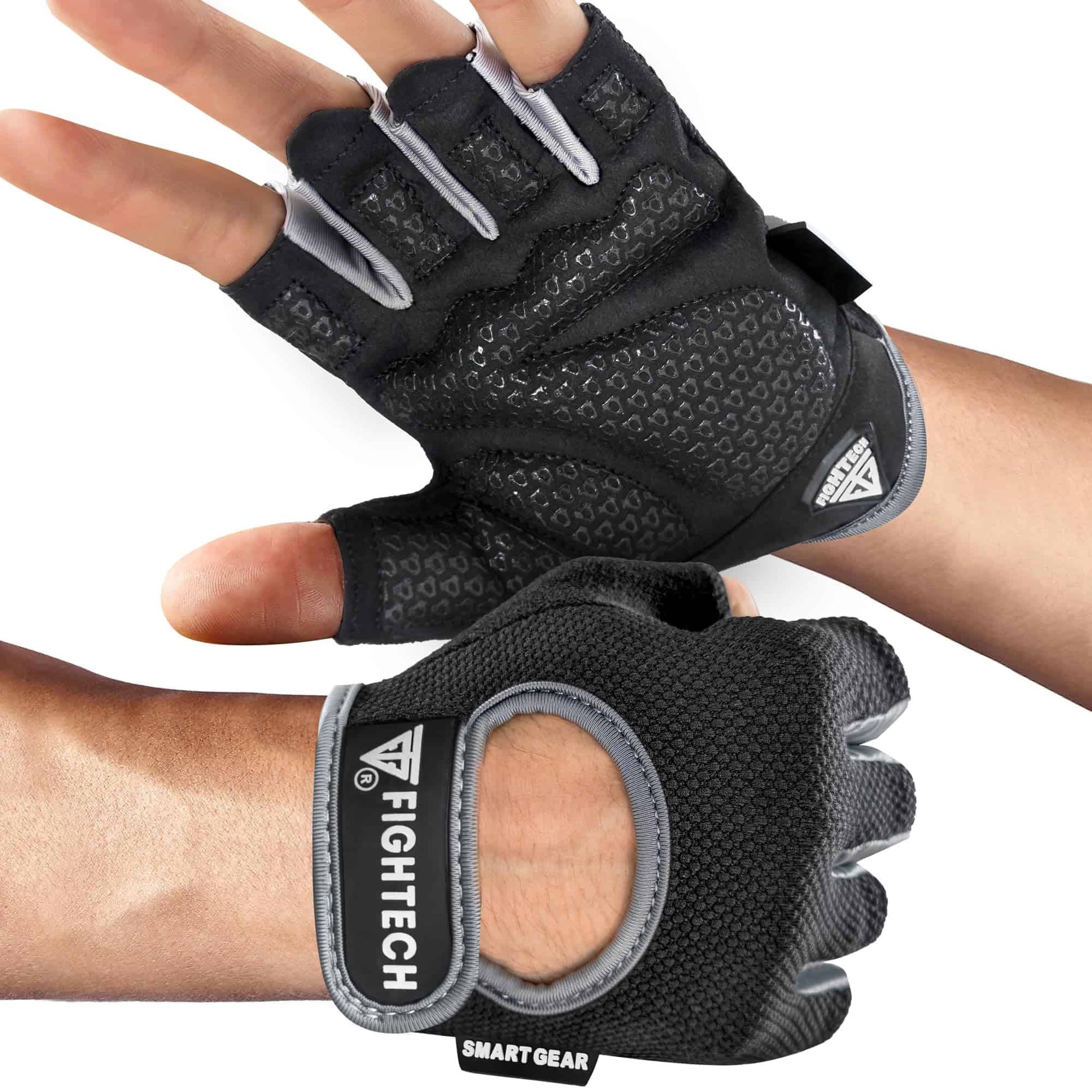 Guantes de entrenamiento FIGHTECH para hombres -Negro/Gris - Imagen 10