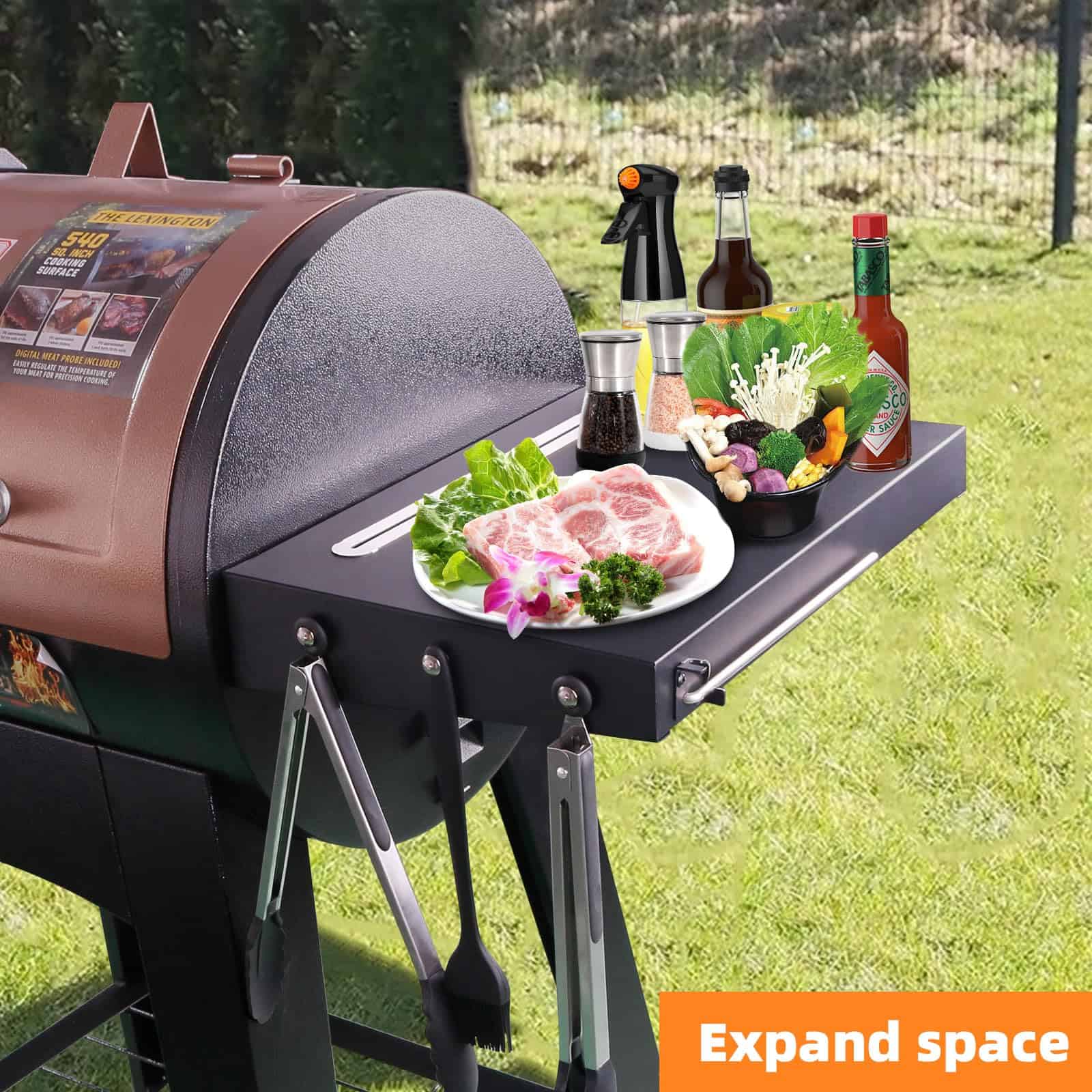 Repisa lateral para Pit Boss 71505 PB500LX1 para accesorios - Imagen 4