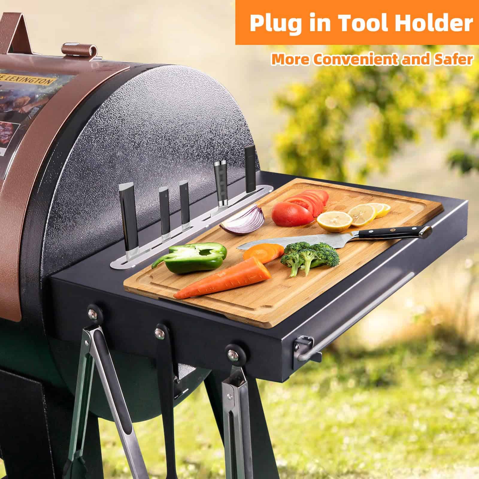 Repisa lateral para Pit Boss 71505 PB500LX1 para accesorios - Imagen 6