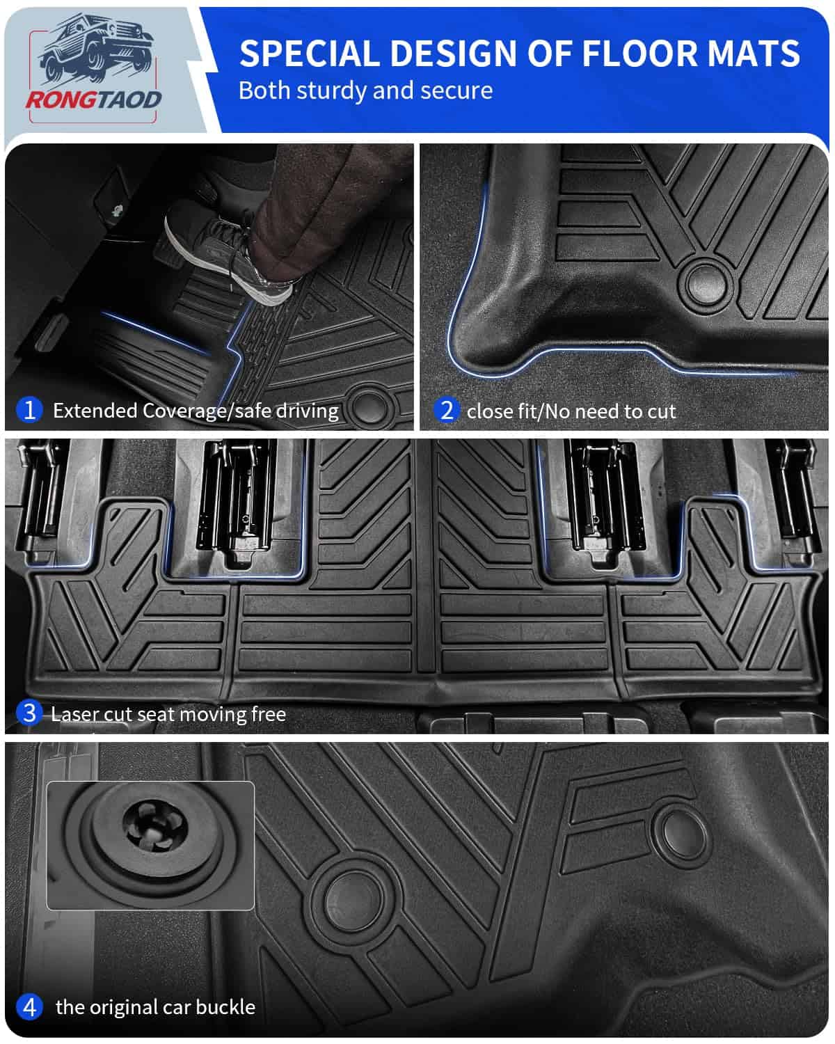 Tapetes para piso compatibles con Chevrolet Tahoe 2022 2023 - Imagen 6