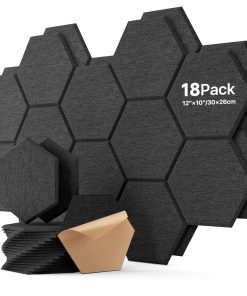 18 Pack Hexagon Acoustic Panels, Paneles Acústicos