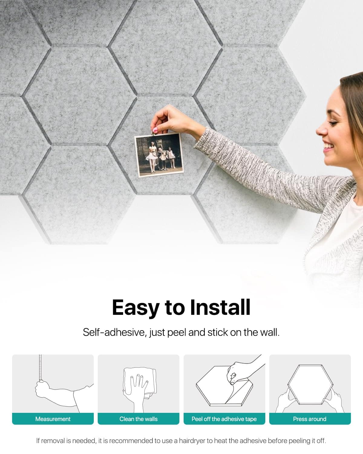 Paneles Acústicos Soundsbay, Pack de 18 Paneles Hexagonales - Imagen 9