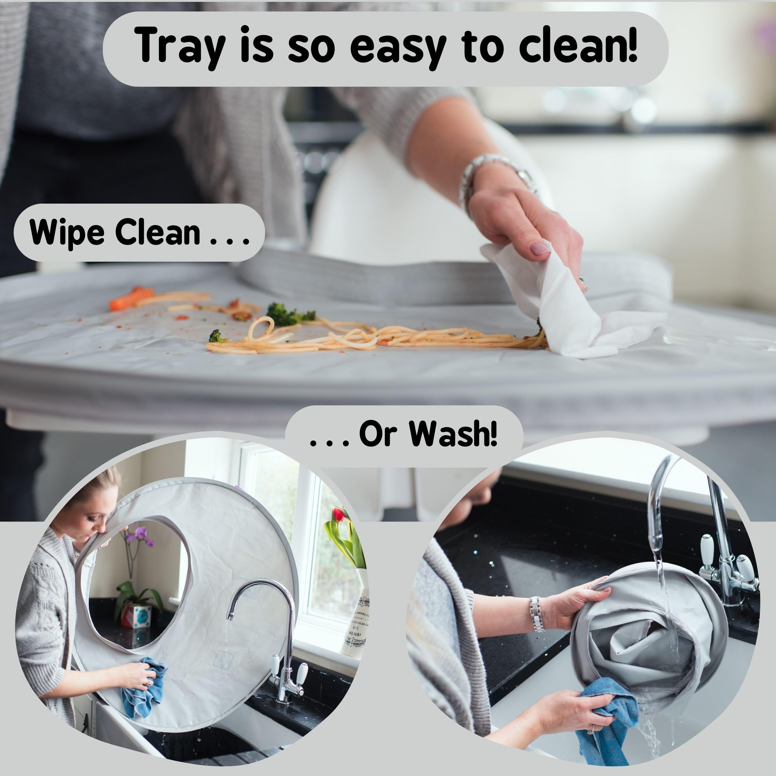 Kit de babero y bandeja Tidy Tot para alimentación de bebés - Imagen 5