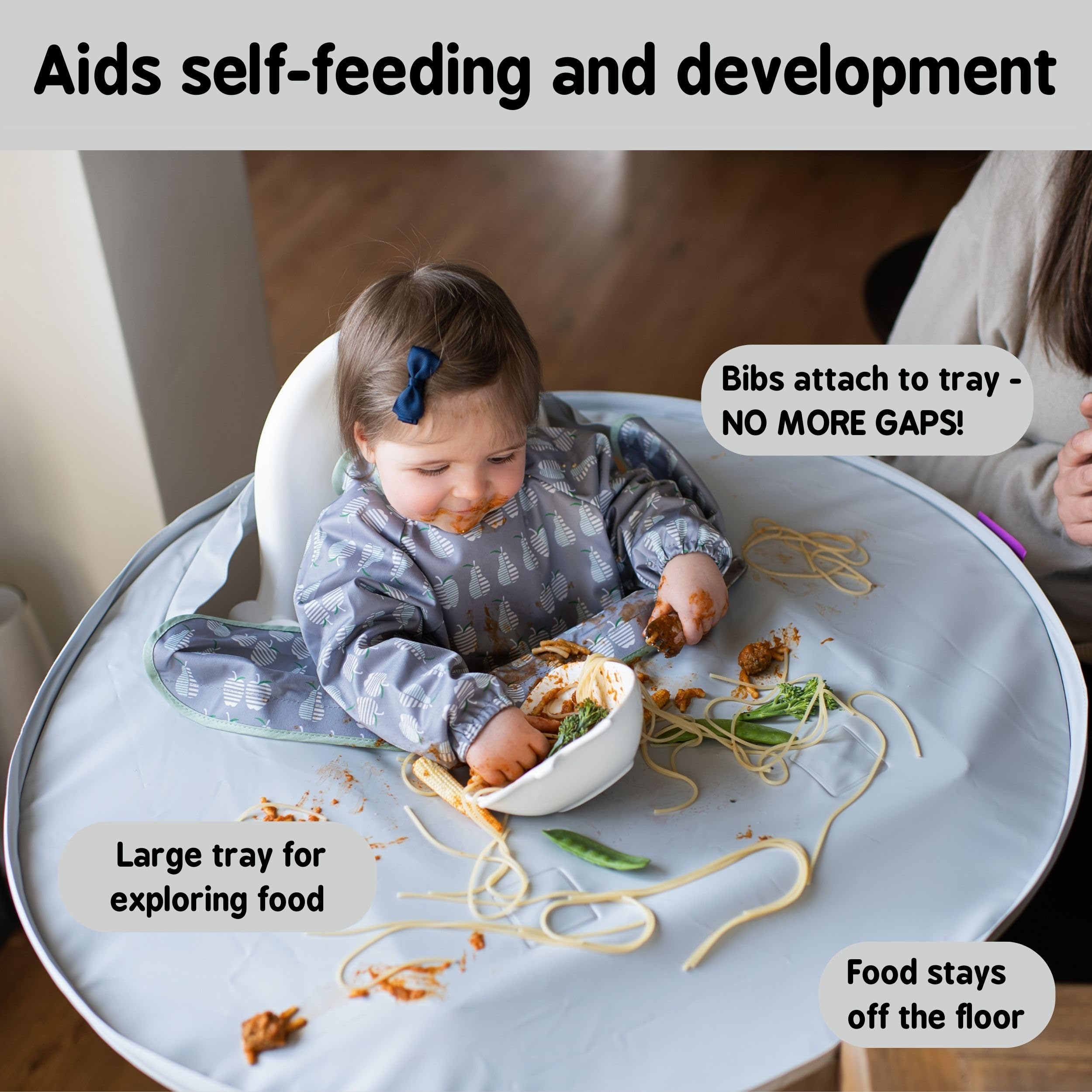 Kit de babero y bandeja Tidy Tot para alimentación de bebés - Imagen 4