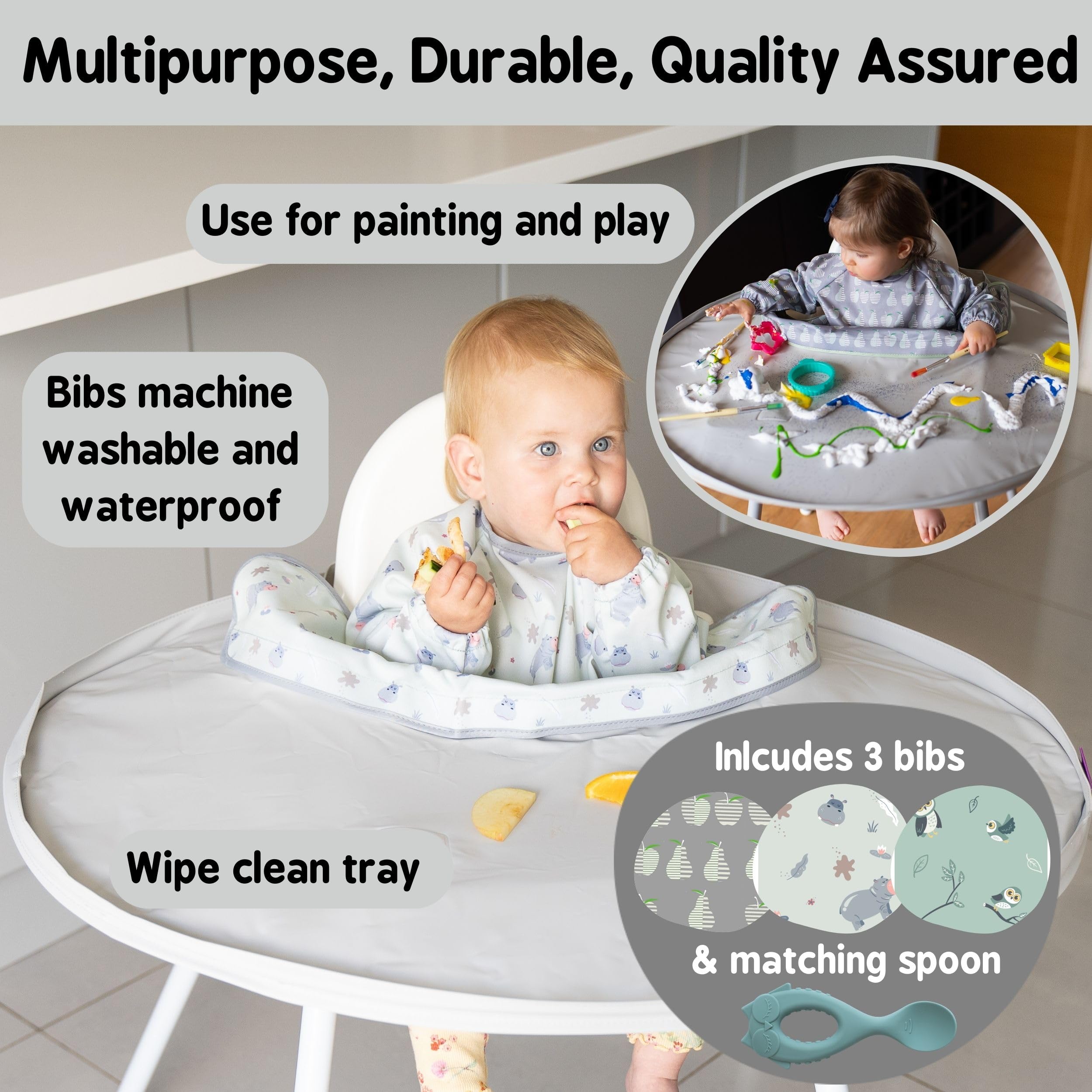 Kit de babero y bandeja Tidy Tot para alimentación de bebés - Imagen 6