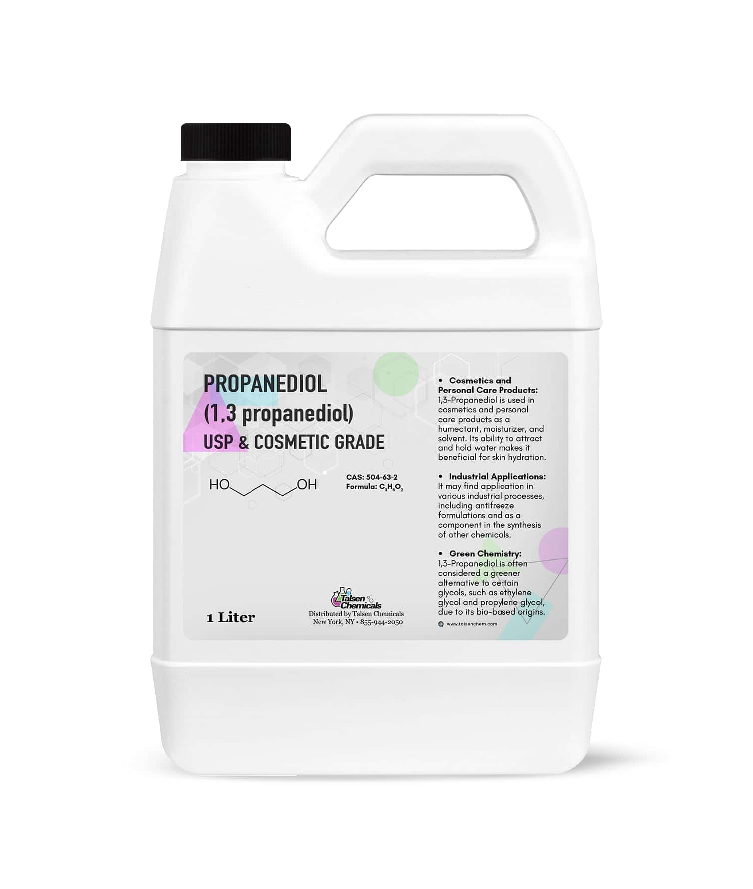 Propanediol PDO Líquido 1,3 (1000 mL / 33.81 Onzas) Grado