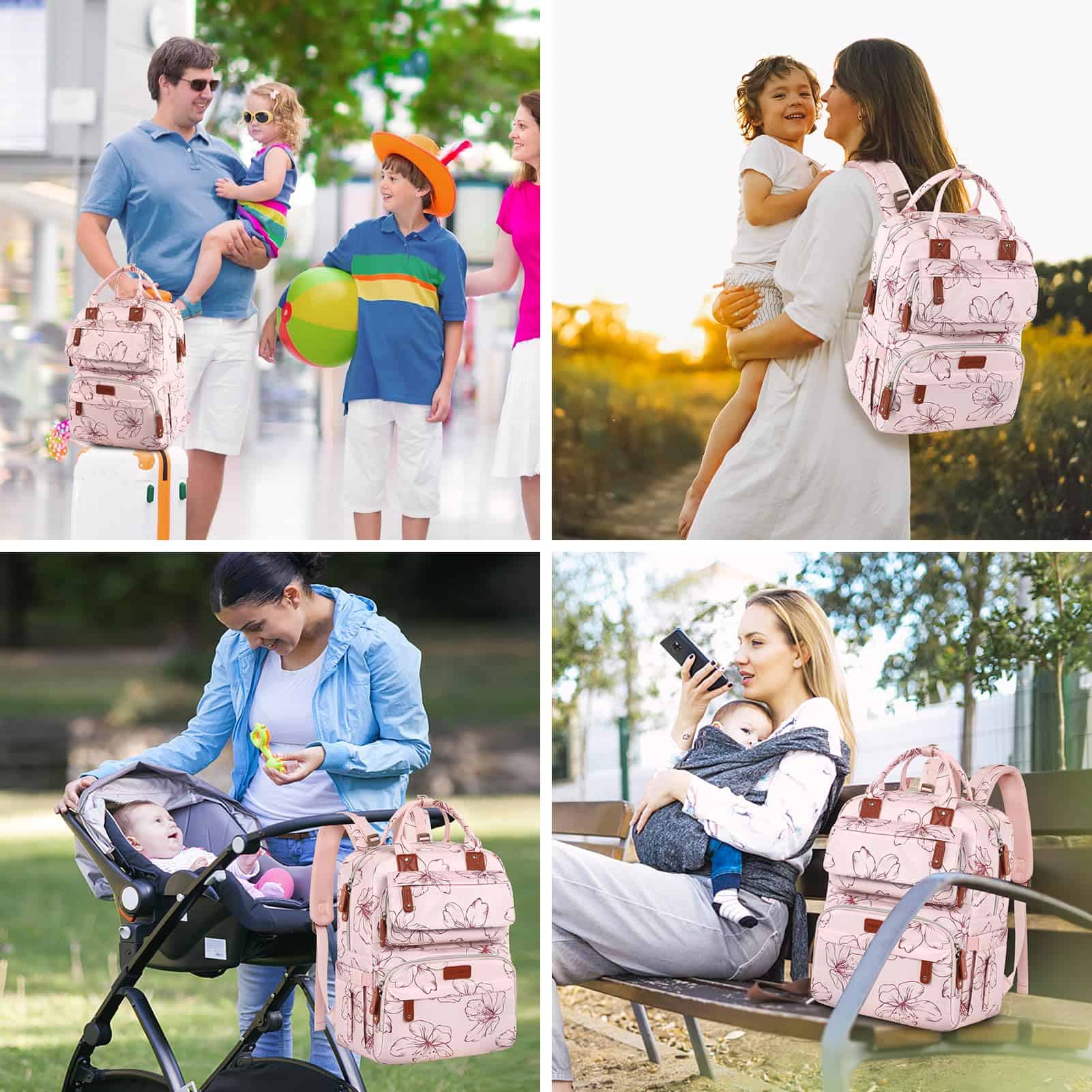 Mochila para Pañales, Mochila Grande con Cambiador - Imagen 7