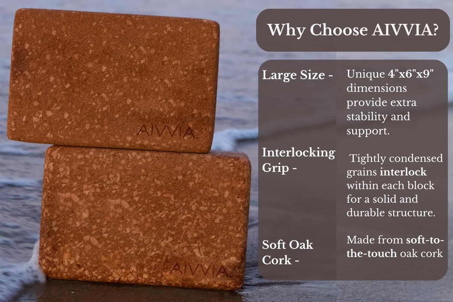 Juego de Bloques de Yoga de Corcho - Absorbente de Peso, - Imagen 5
