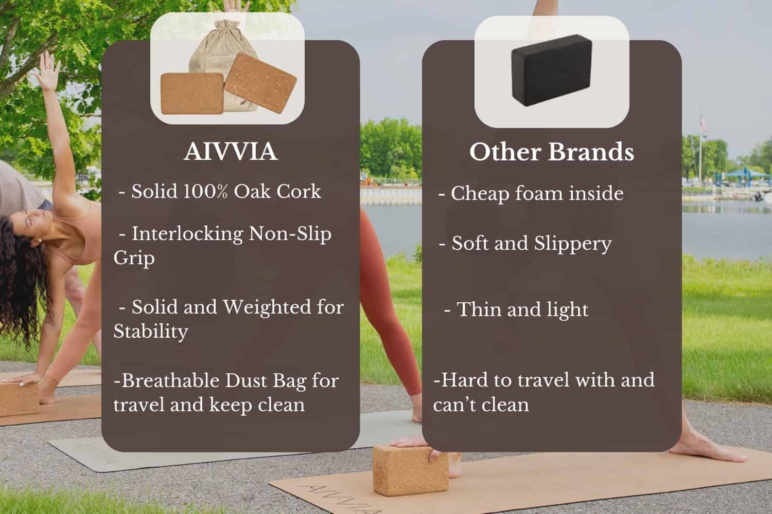 Juego de Bloques de Yoga de Corcho - Absorbente de Peso, - Imagen 9