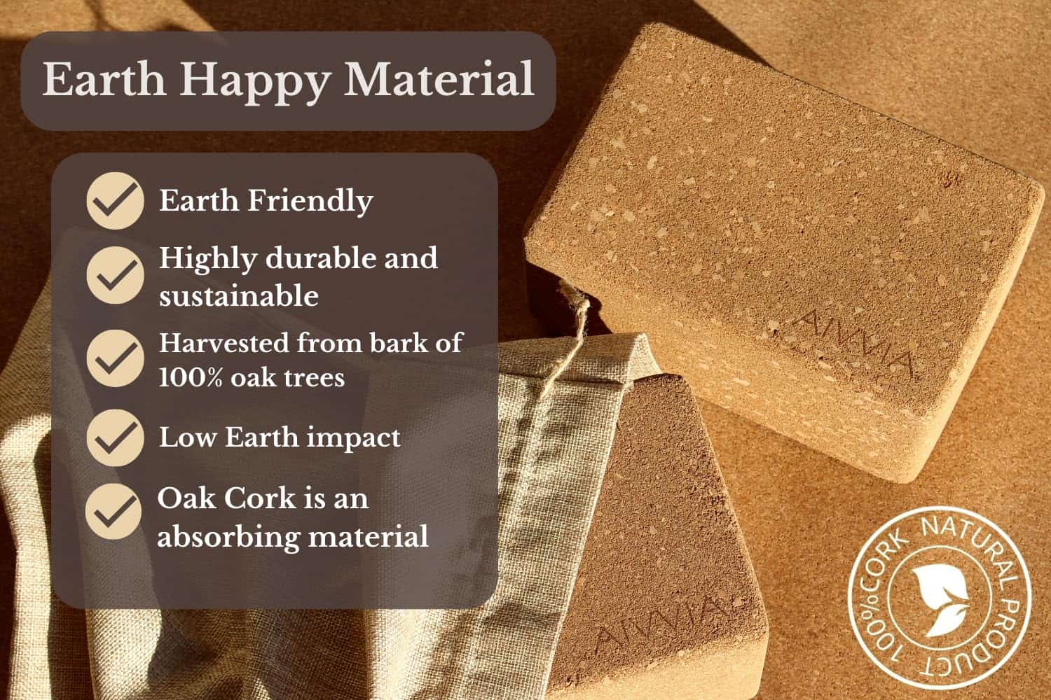 Juego de Bloques de Yoga de Corcho - Absorbente de Peso, - Imagen 3