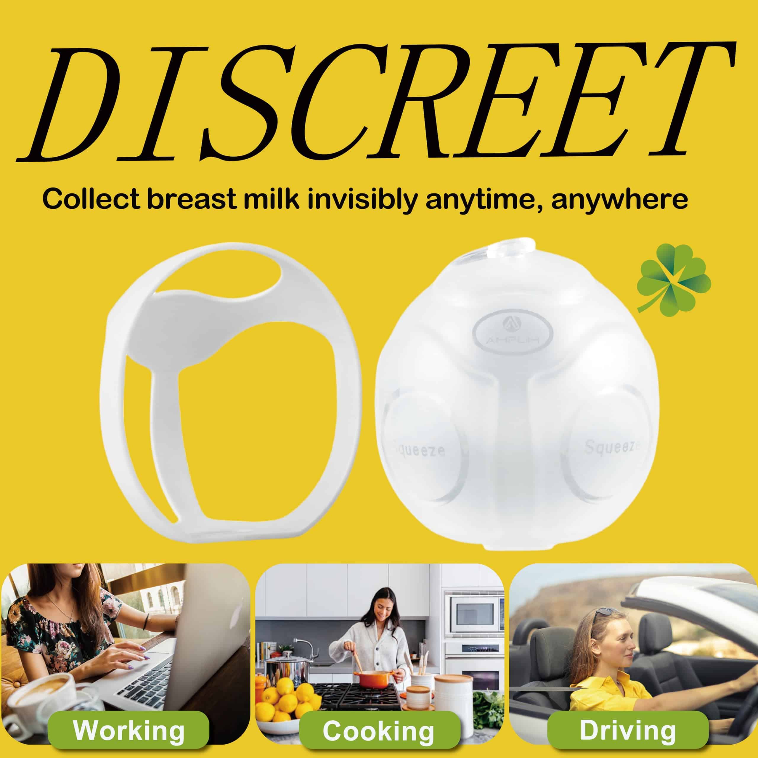 Colector de leche materna portátil de Amplim In-Bra | Copa - Imagen 5