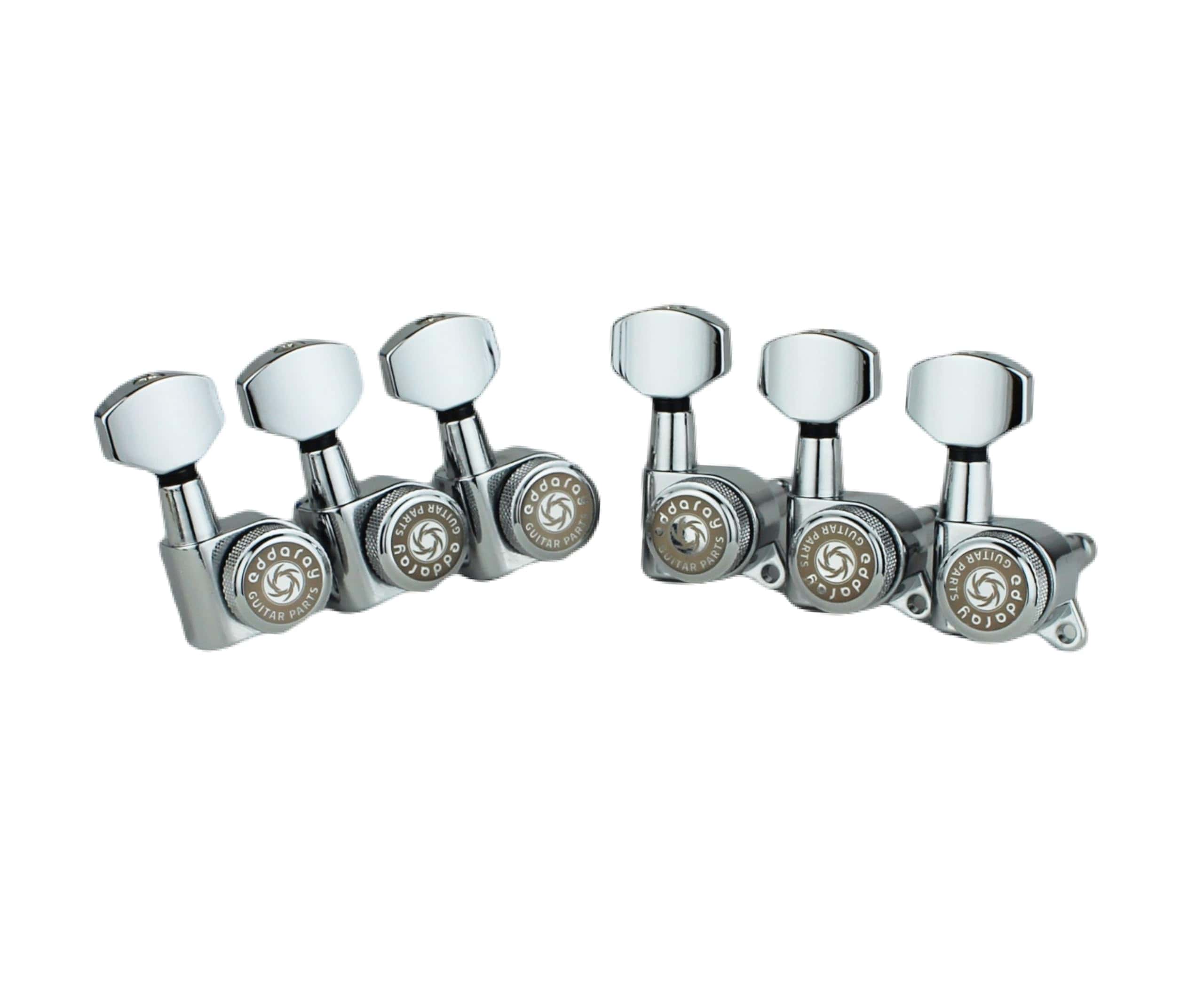 Eddaray 6 In-line Guitar Locking Tuners 6 Right -Chrome - Imagen 4