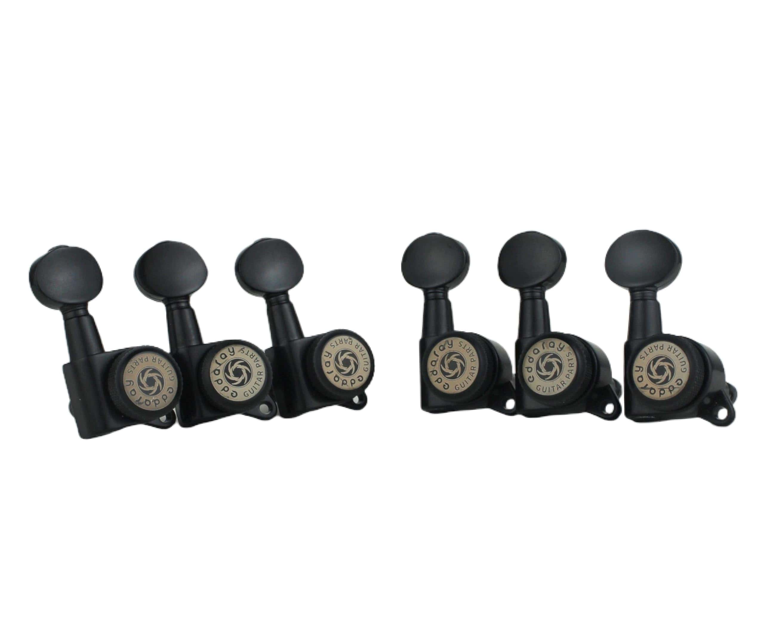 Eddaray 6 In-line Guitar Locking Tuners 6 Right -Negro