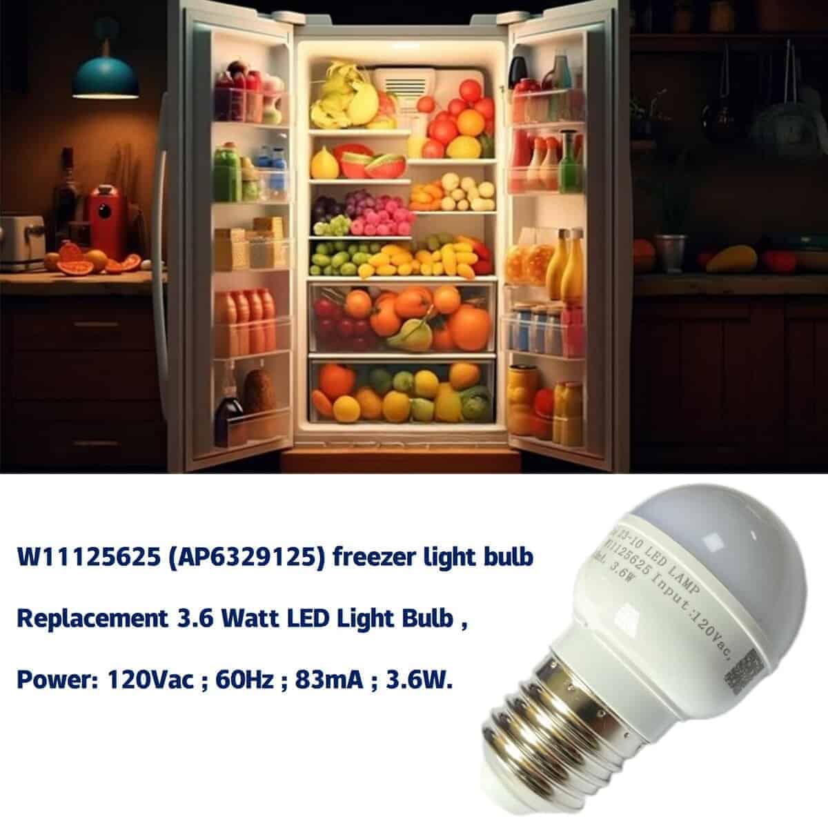 Bombilla de luz LED de 3.6 vatios de reemplazo W11125625 - Imagen 4