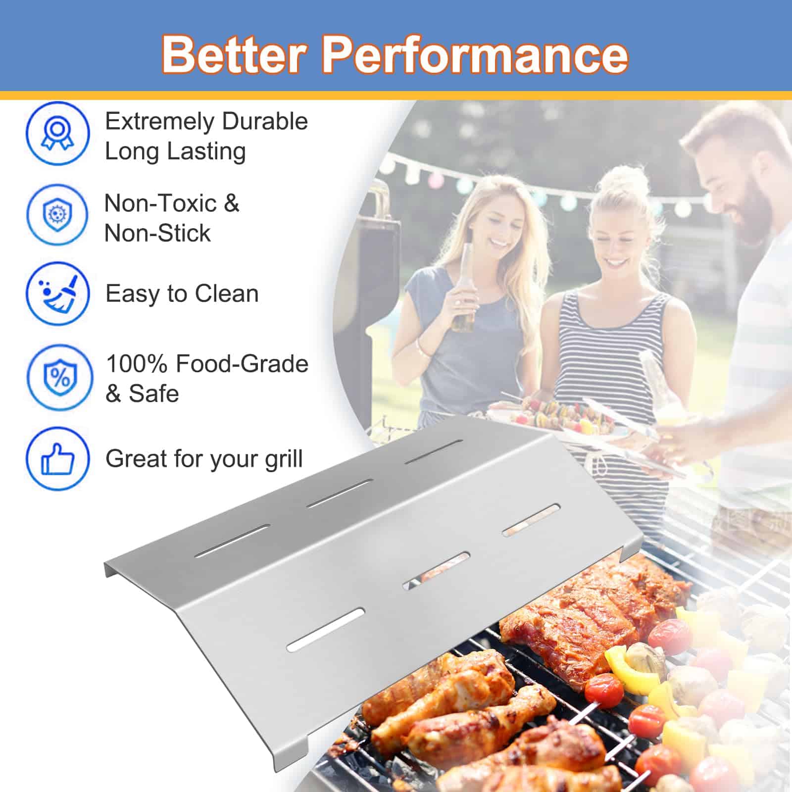 Derurizy SST18L-6 Reemplazo de Placa de Calor para Parrilla - Imagen 7