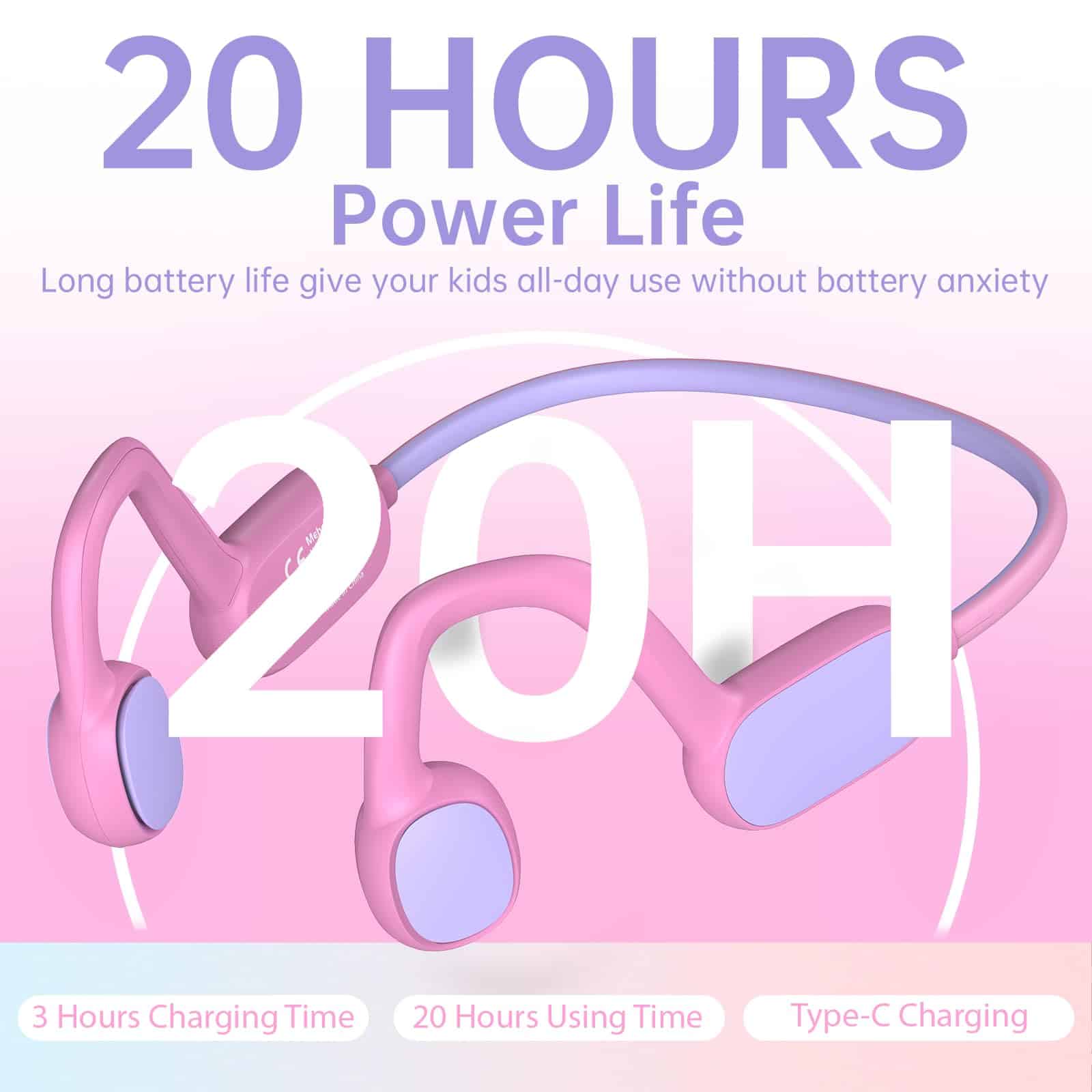 Mehomeli Kids Headphones, Bluetooth 5.2 Auriculares de - Imagen 8