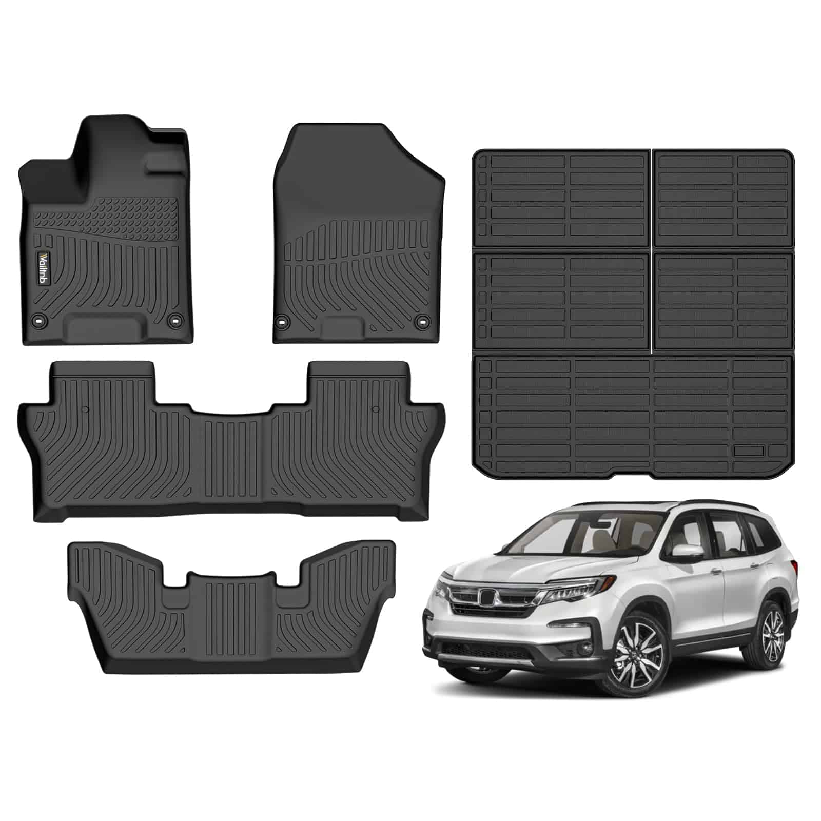 Juego de Tapetes para Piso y Carga Wailtnb para Honda Pilot