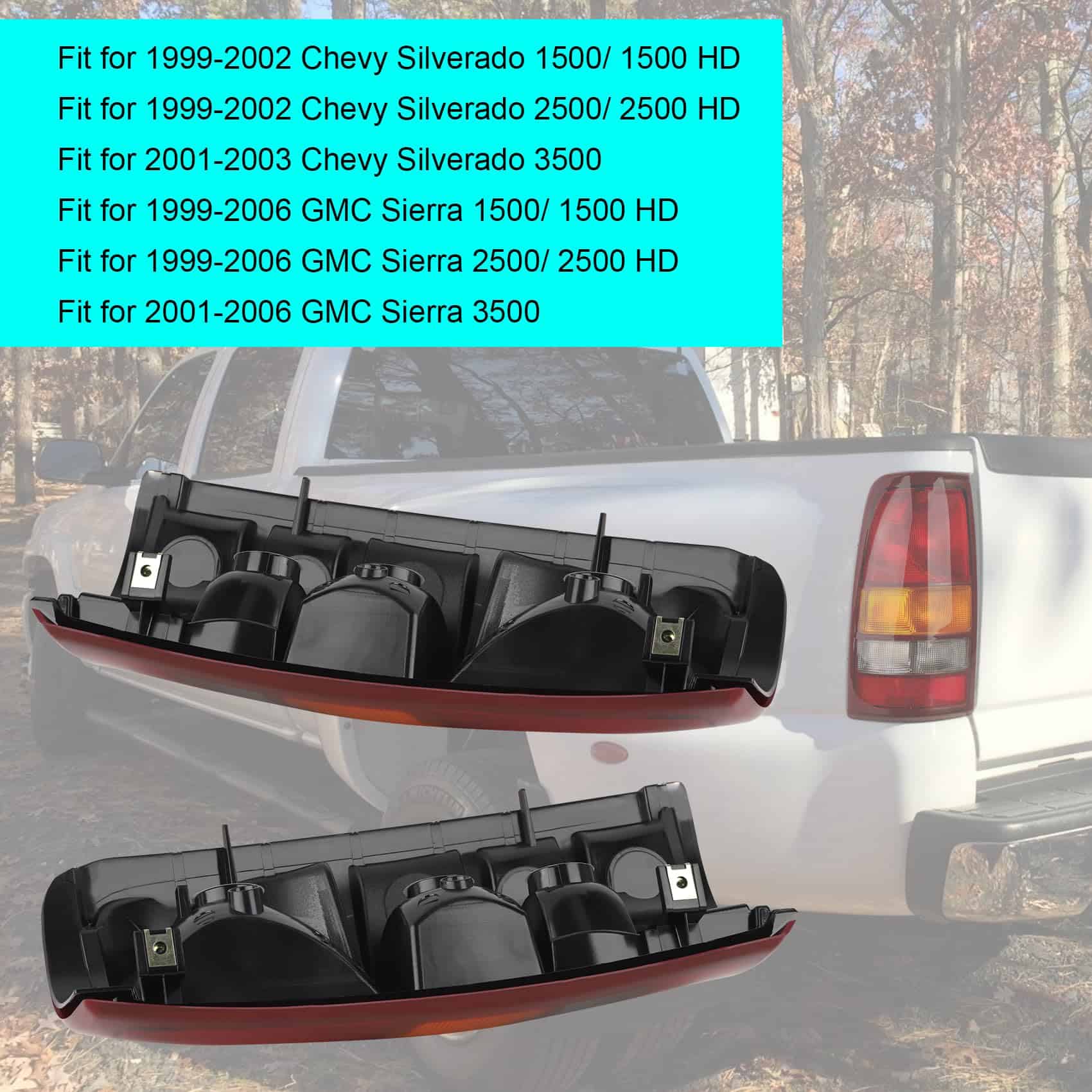 Luces traseras compatibles con 1999-2006 GMC Sierra Chevy - Imagen 5
