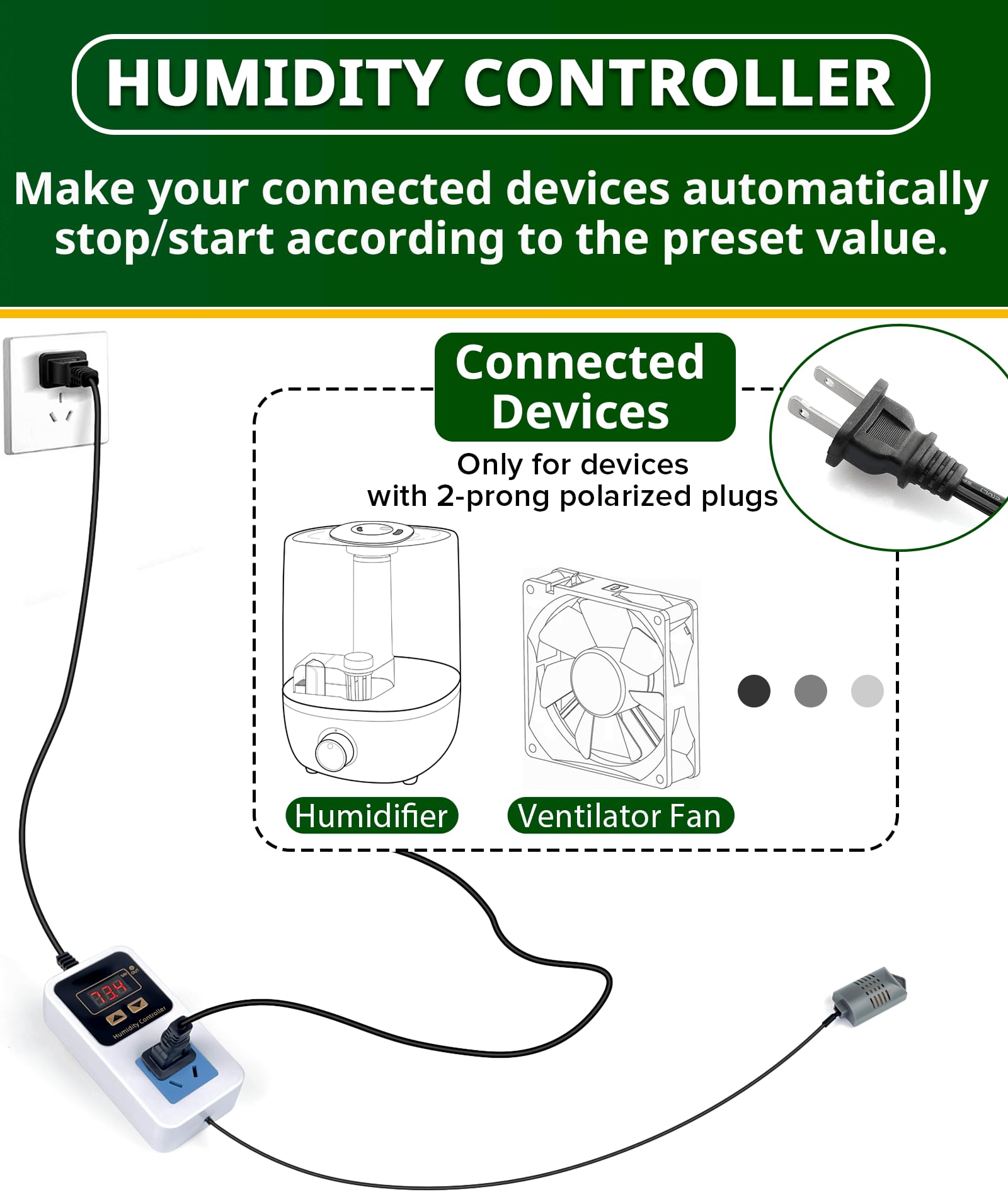 Controlador de Humedad Digital para Humidificador con - Imagen 4