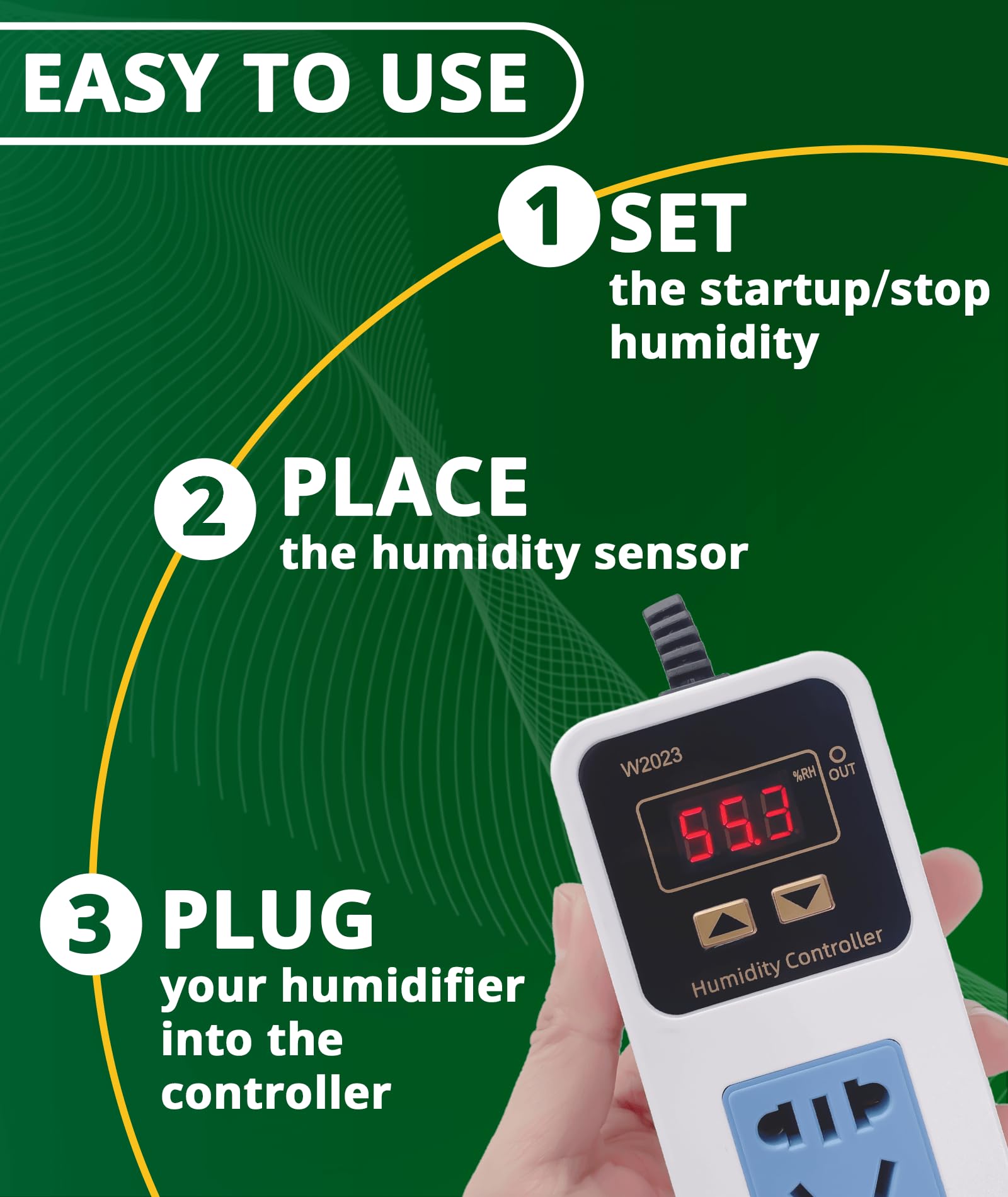 Controlador de Humedad Digital para Humidificador con - Imagen 3
