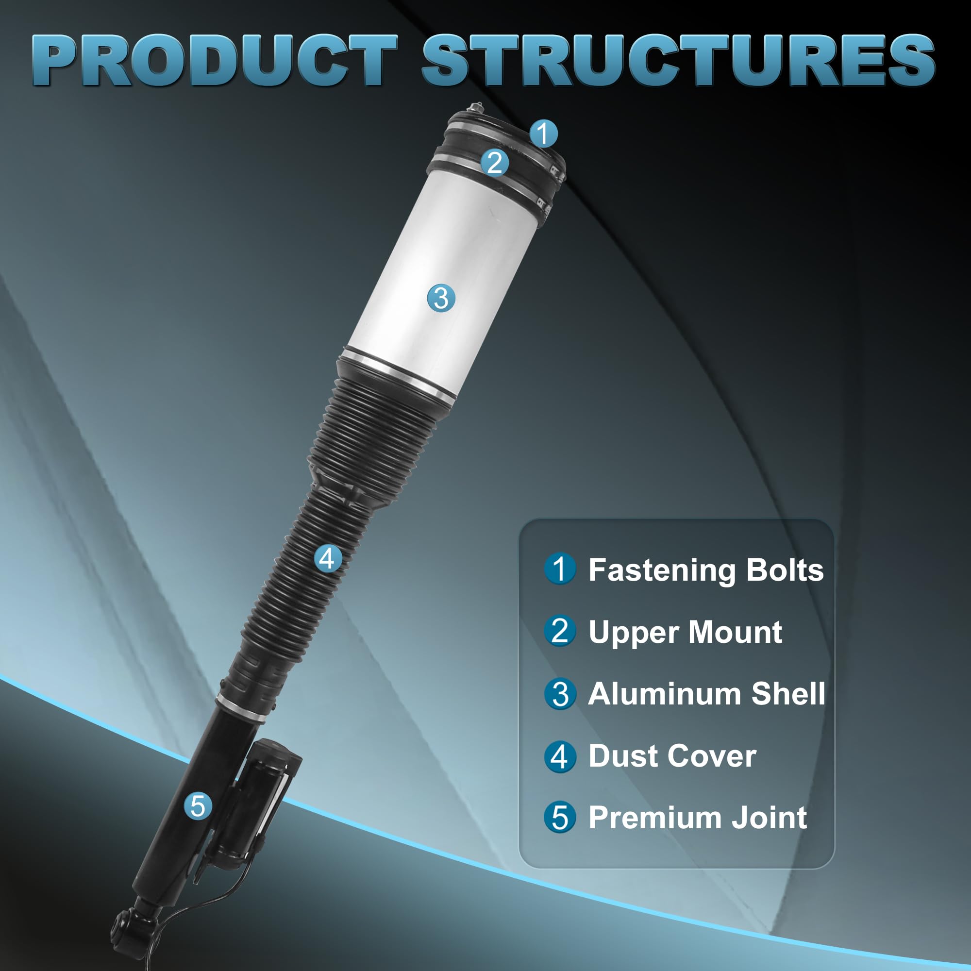 1PC Amortiguadores Traseros de Aire para Suspensión - Imagen 3