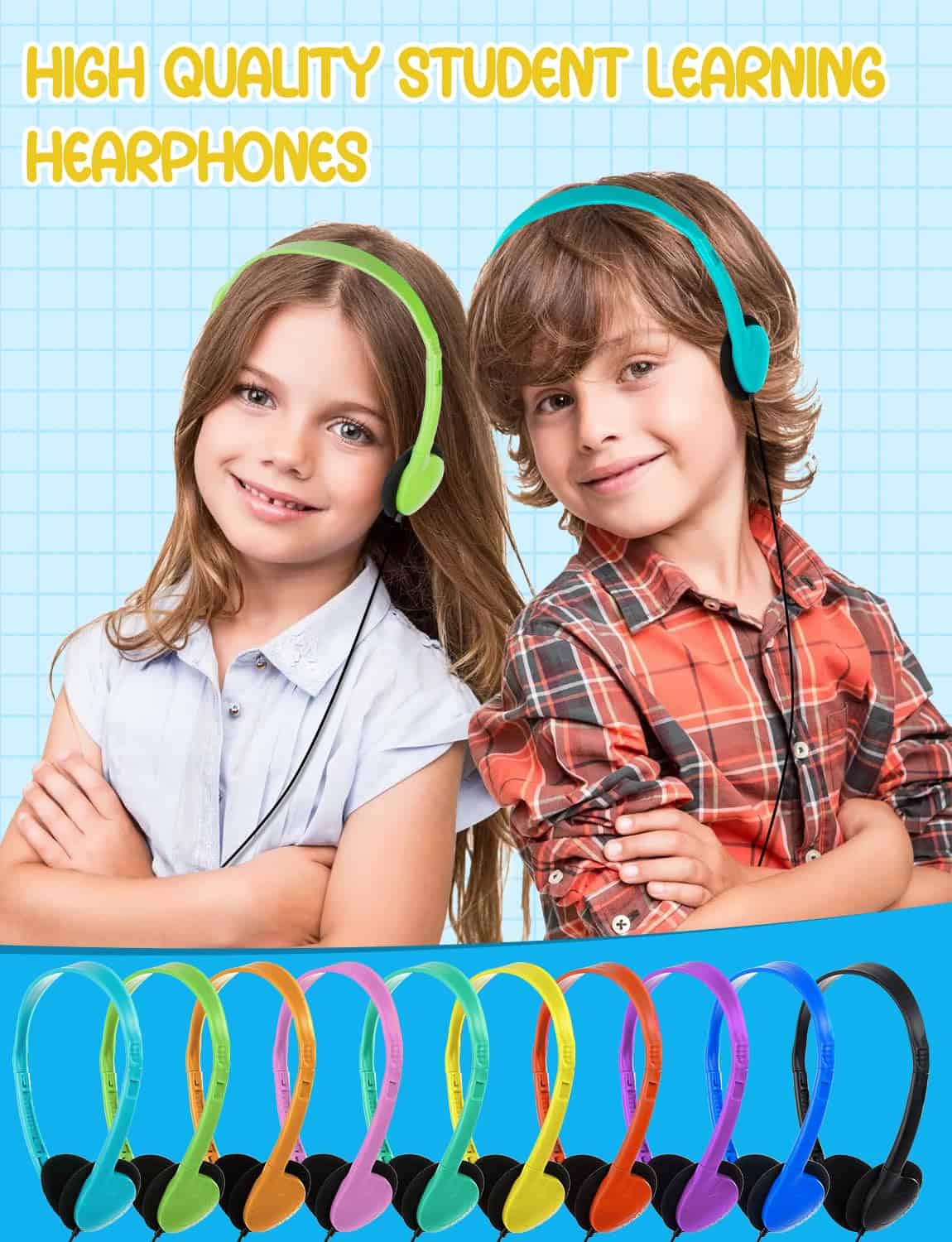 ZNXZXP 100 Pack Auriculares de Aula a Granel para - Imagen 7
