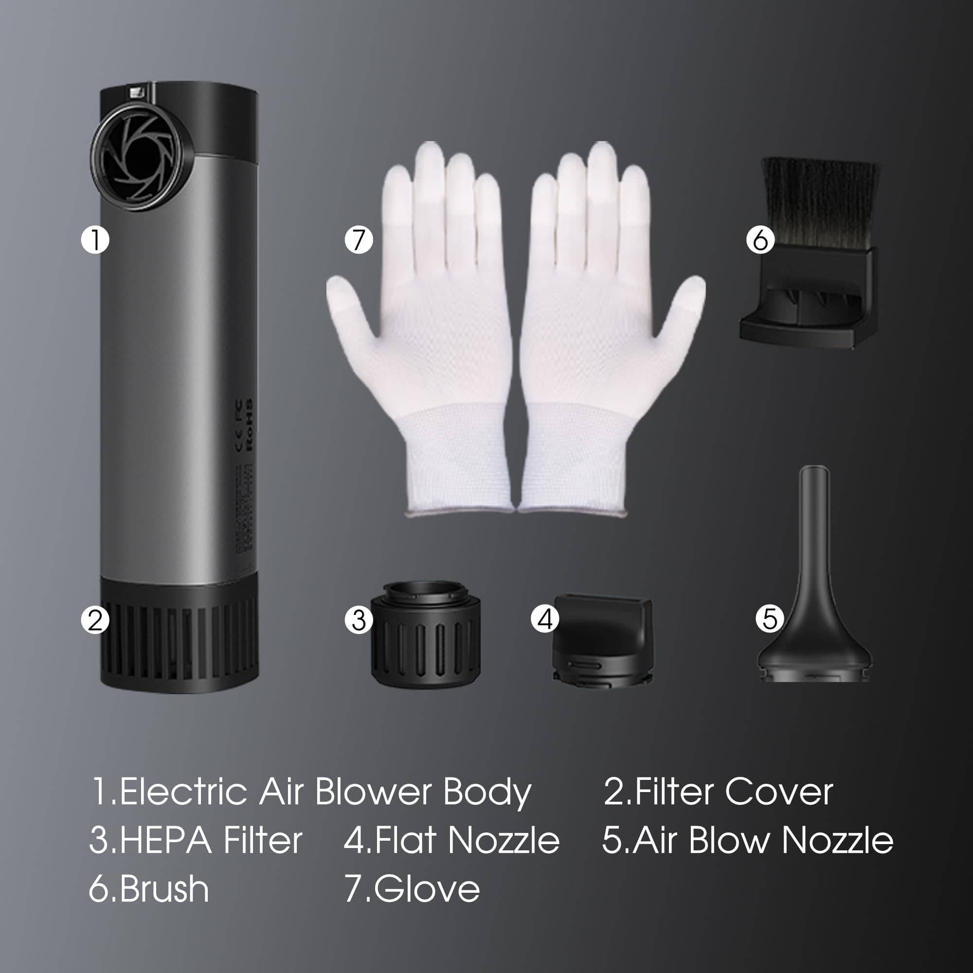 VSGO Soplador de Aire Eléctrico, Soplador de Aire Portátil - Imagen 10