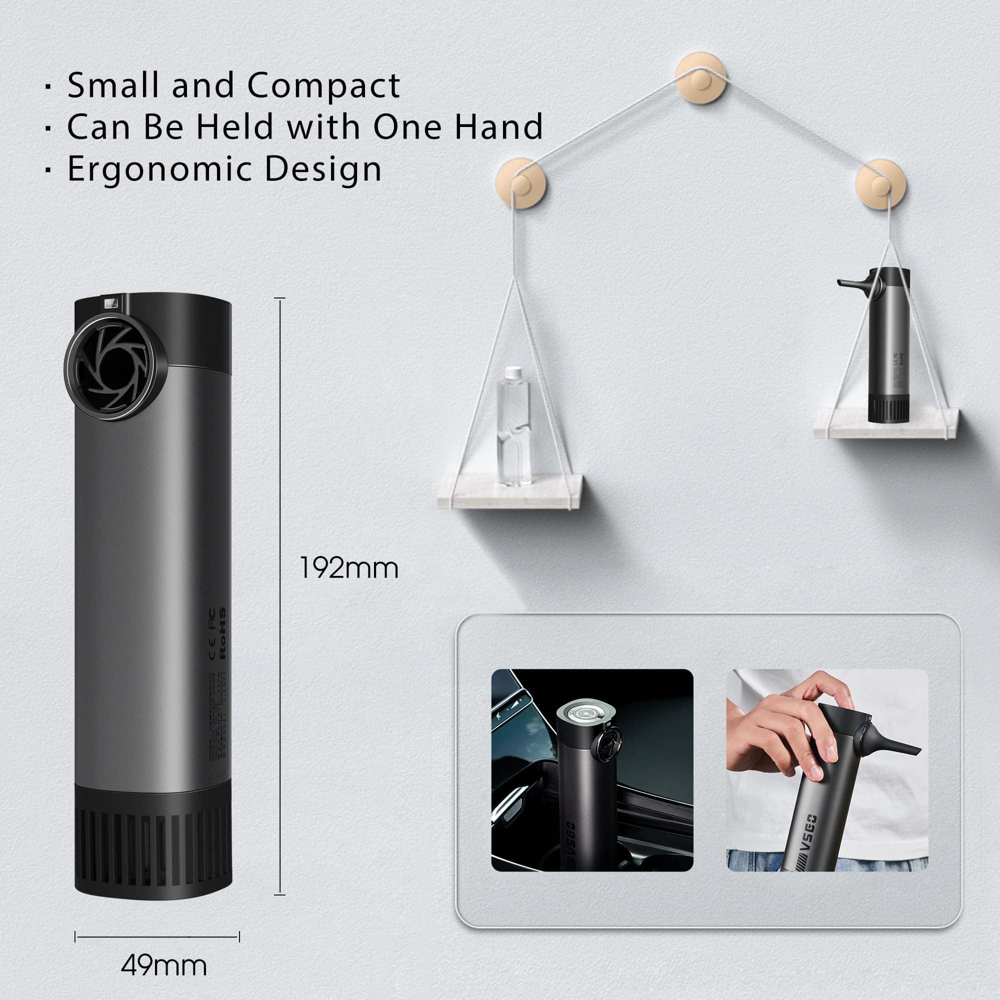 VSGO Soplador de Aire Eléctrico, Soplador de Aire Portátil - Imagen 5