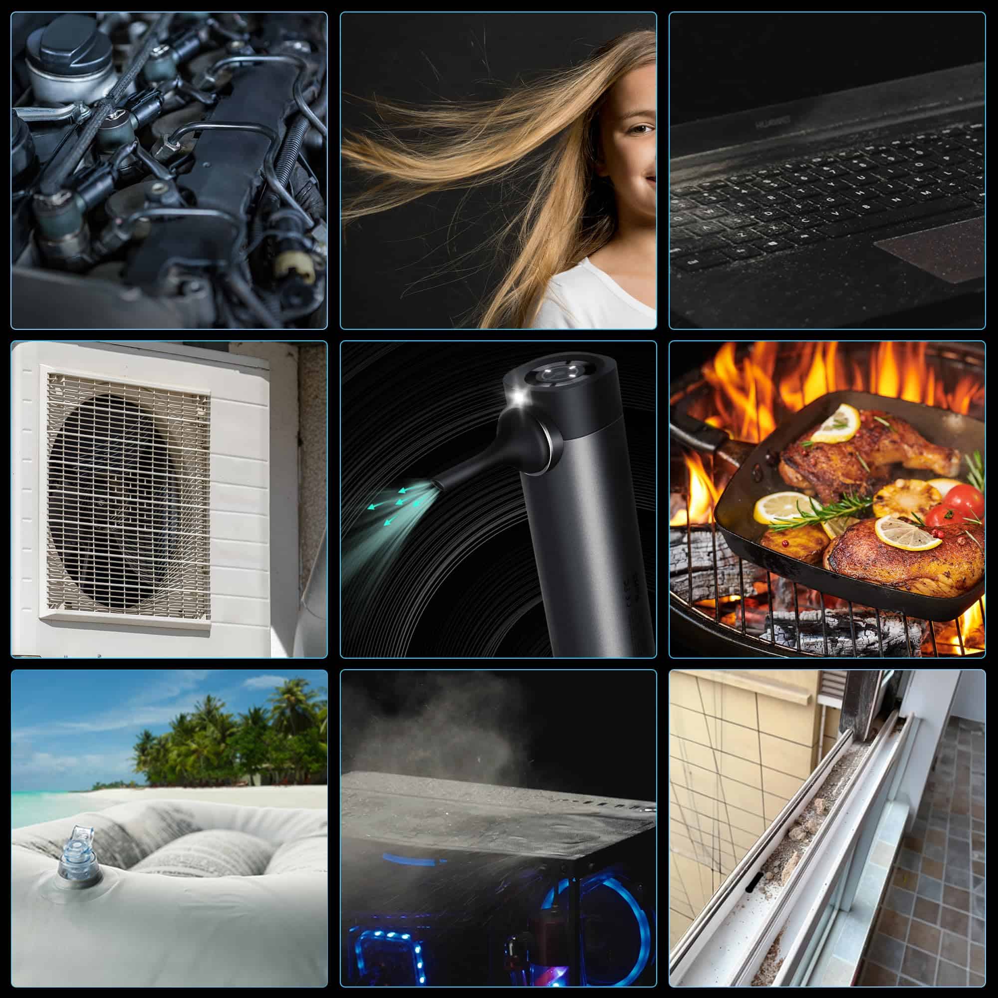 VSGO Soplador de Aire Eléctrico, Soplador de Aire Portátil - Imagen 9