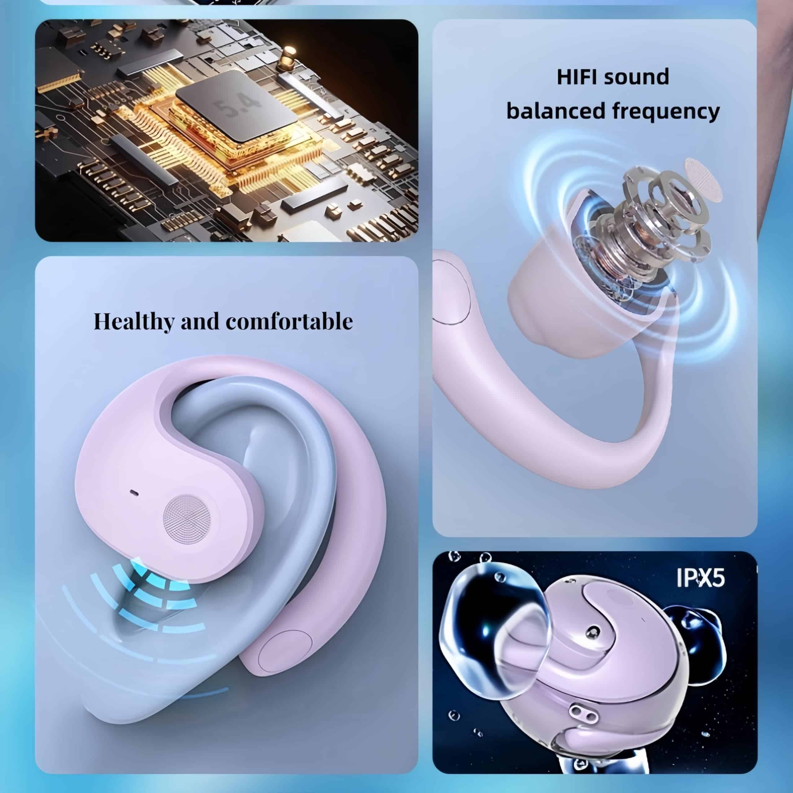 Newalkee Newalker Auriculares de Oreja Abierta, Bluetooth - Imagen 3