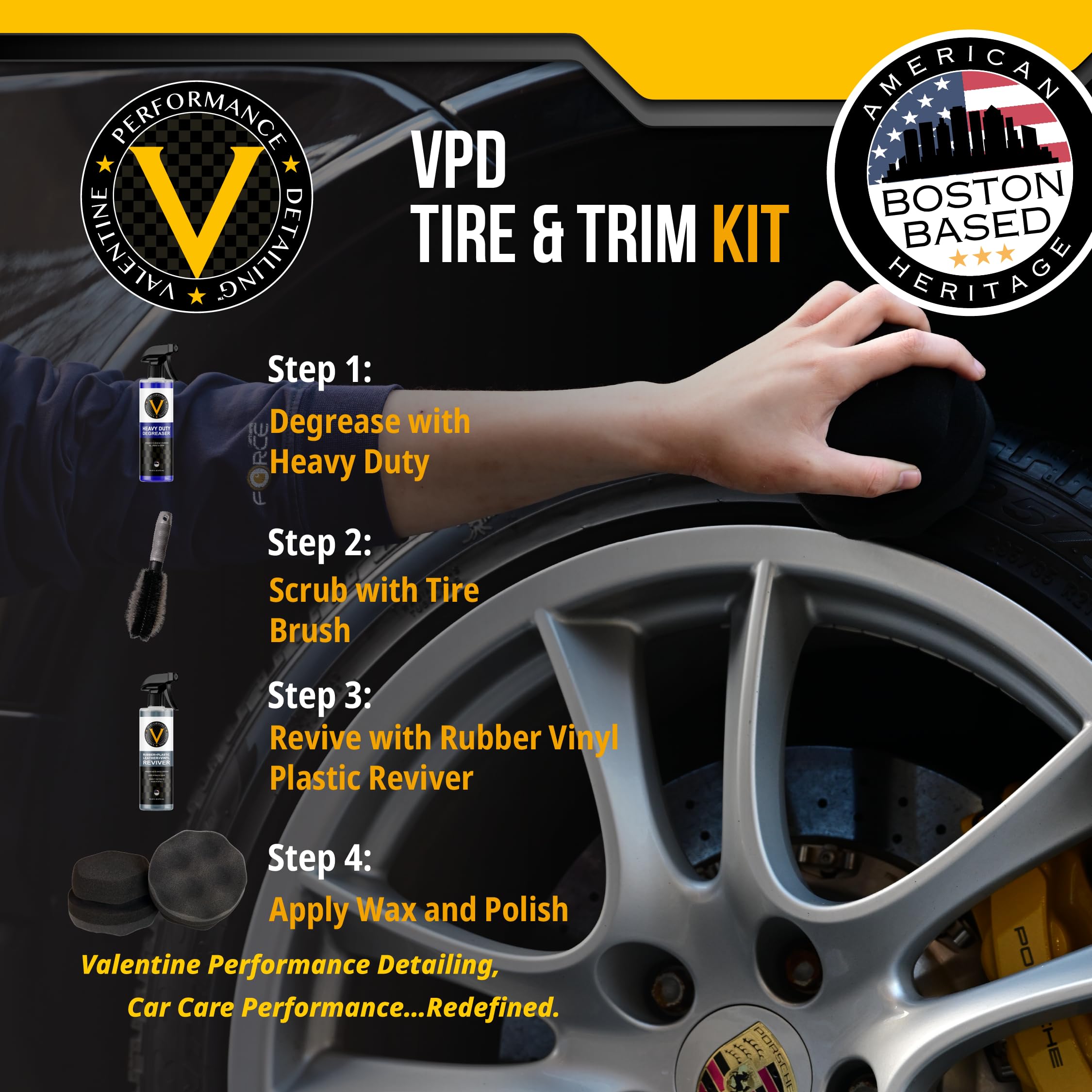 Kit de Detallado VPD para Neumáticos y Molduras - Incluye - Imagen 4