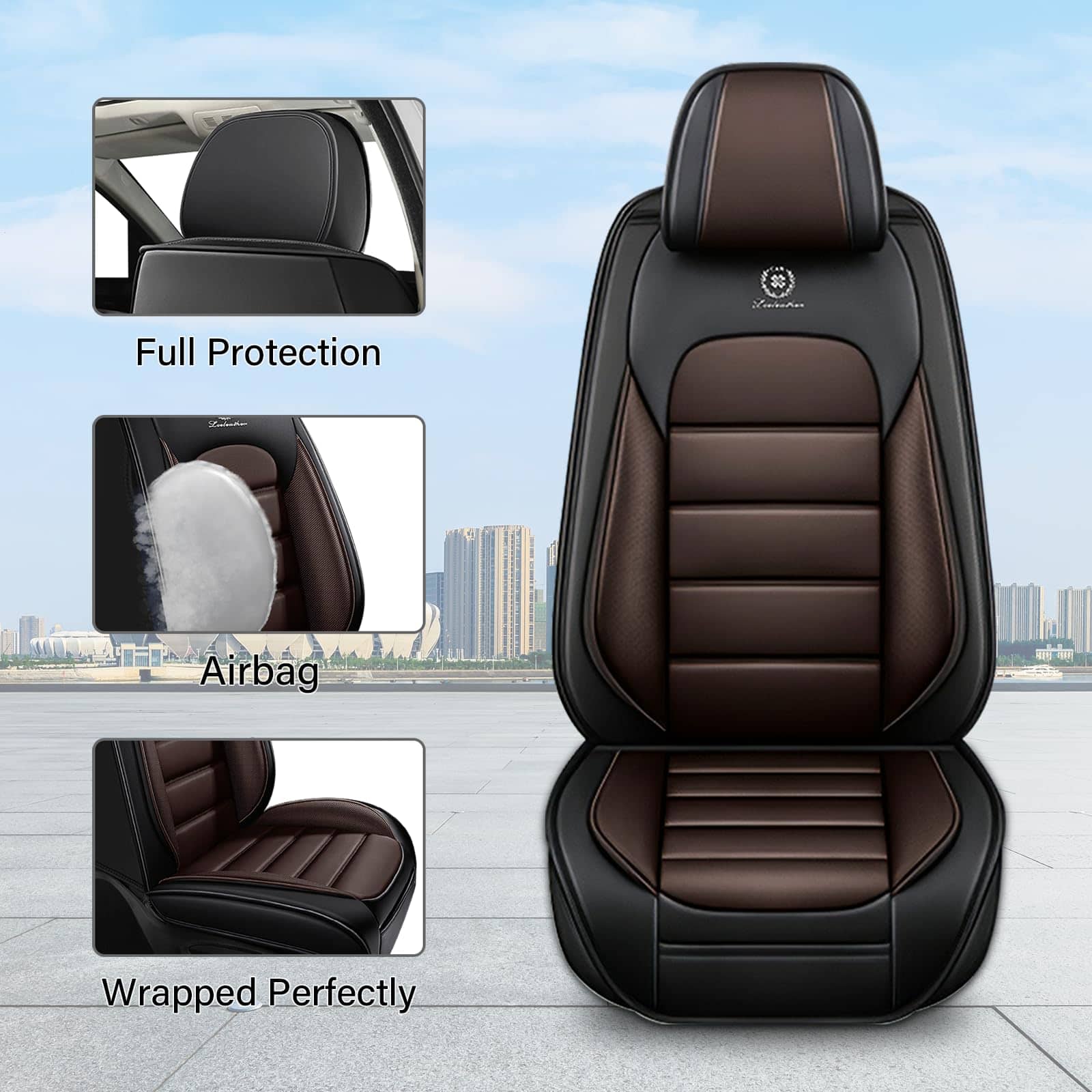 Fundas de asiento para auto MORELEATHER Fit para BMW 328i - Imagen 3