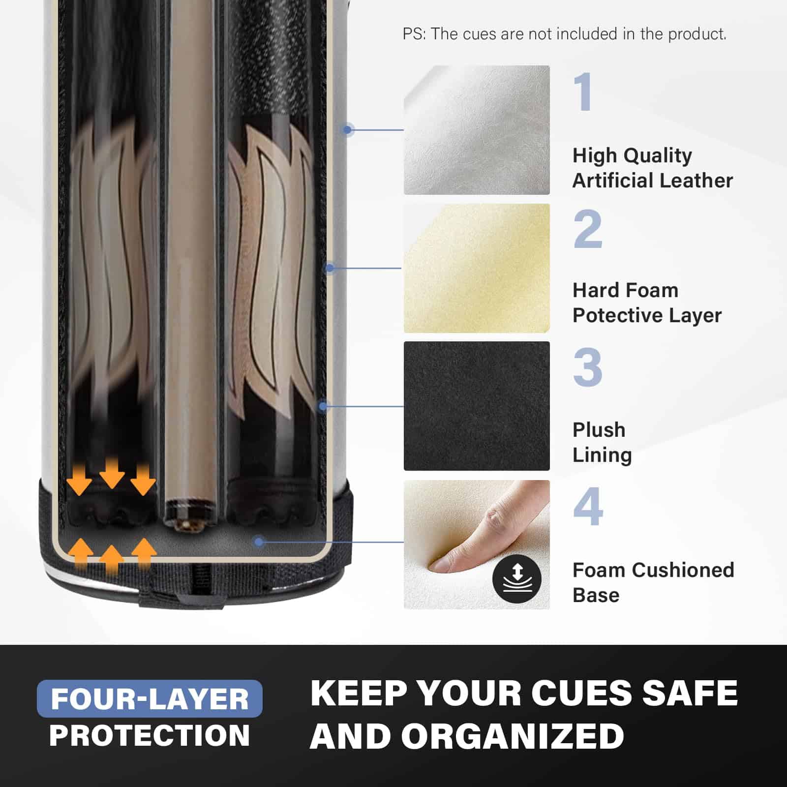 Funda para Taco de Billar Trymaker, Estuche para Palo de - Imagen 3